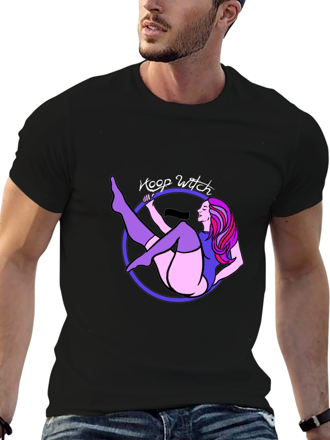 Hoop Witch Graphic T-Shirt - Black