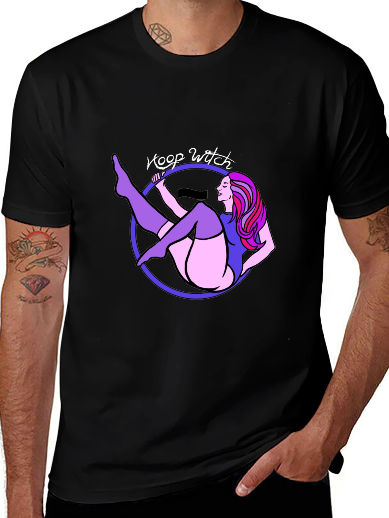 Hoop Witch Graphic T-Shirt - Black