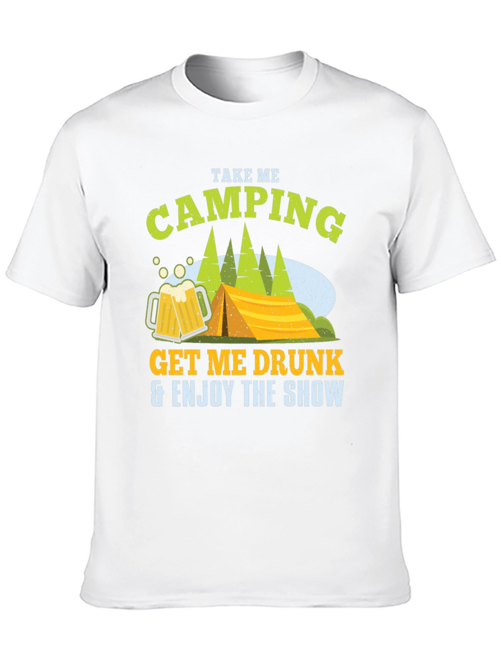 Camping Beer Black T-Shirt