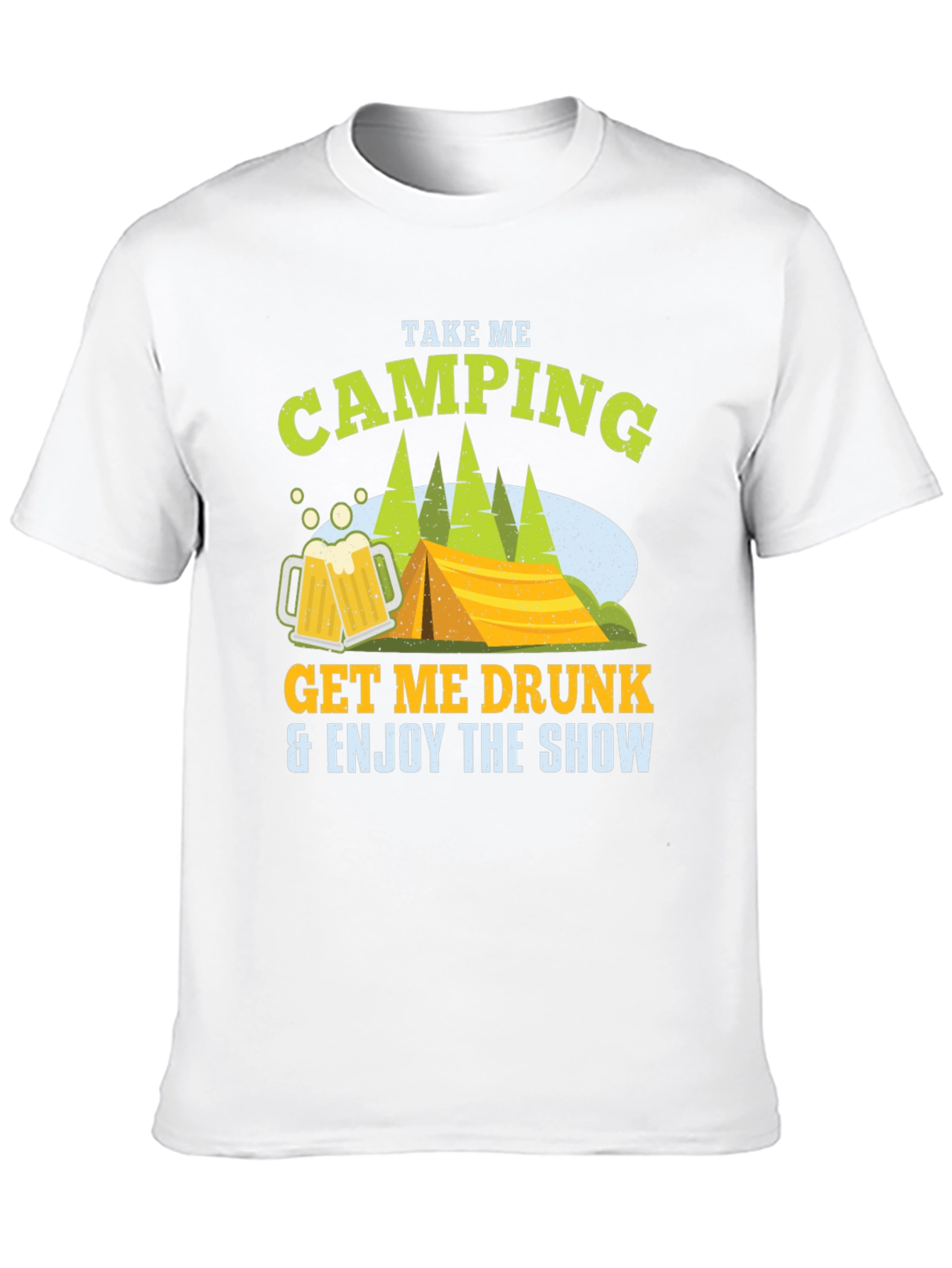 Camping Beer Black T-Shirt