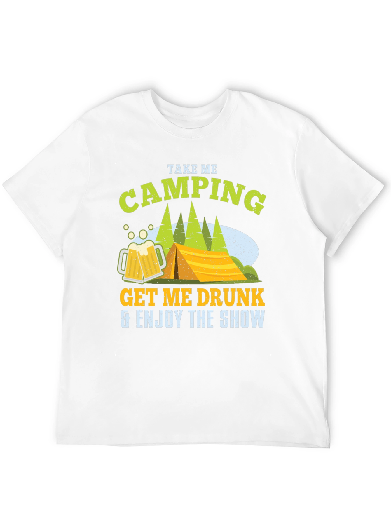 Camping Beer Black T-Shirt