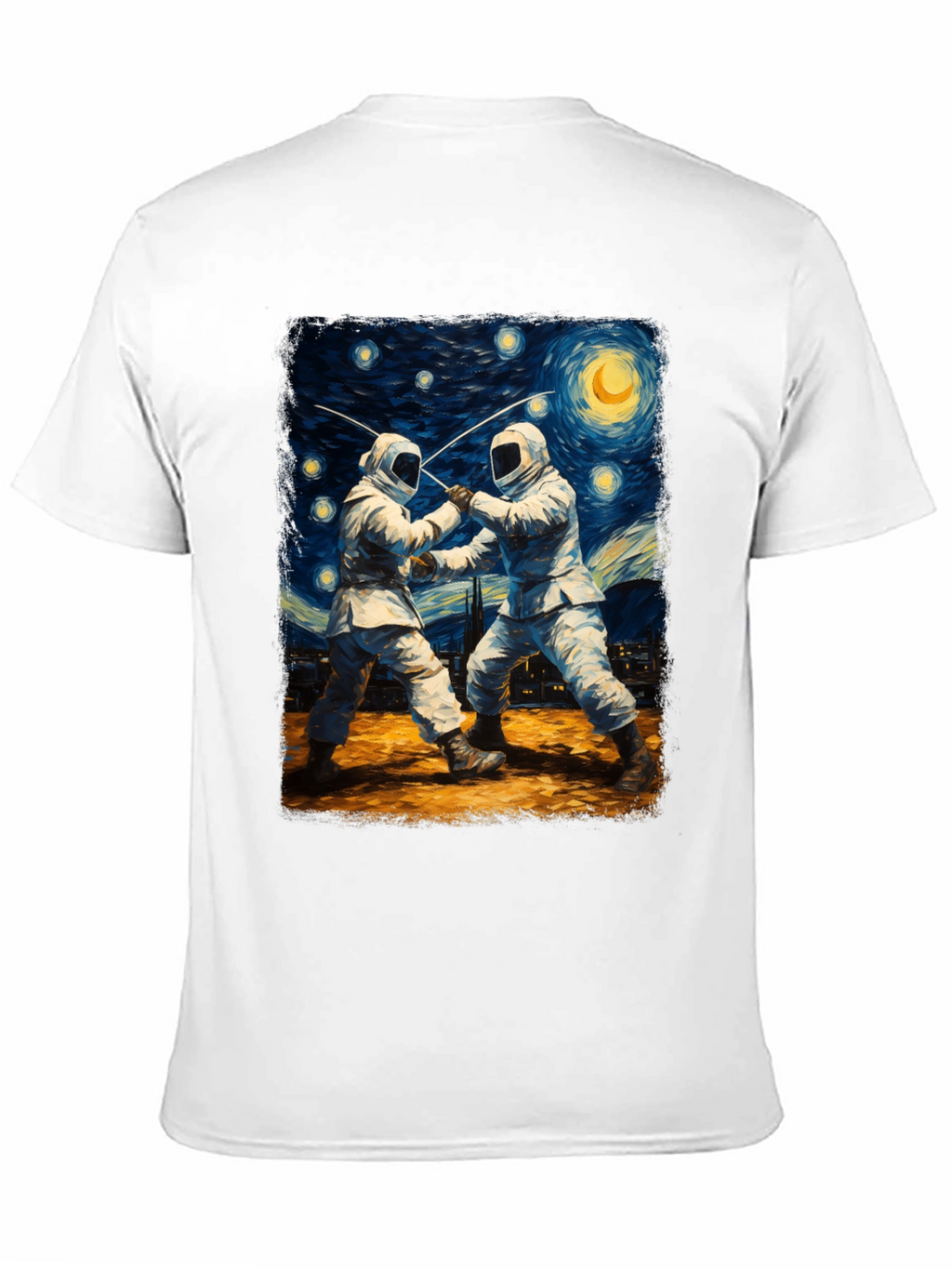 Starry Night Fencing T-Shirt Artistic Menswear
