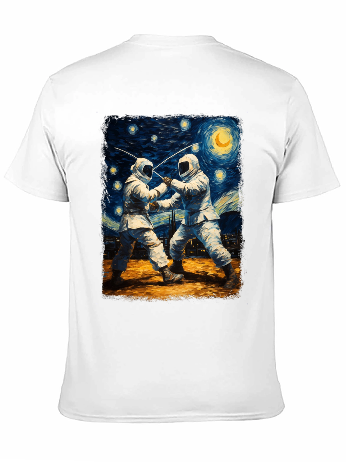 Starry Night Fencing T-Shirt Artistic Menswear