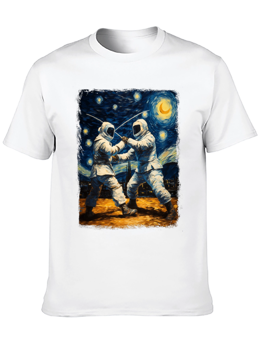 Starry Night Fencing T-Shirt Artistic Menswear
