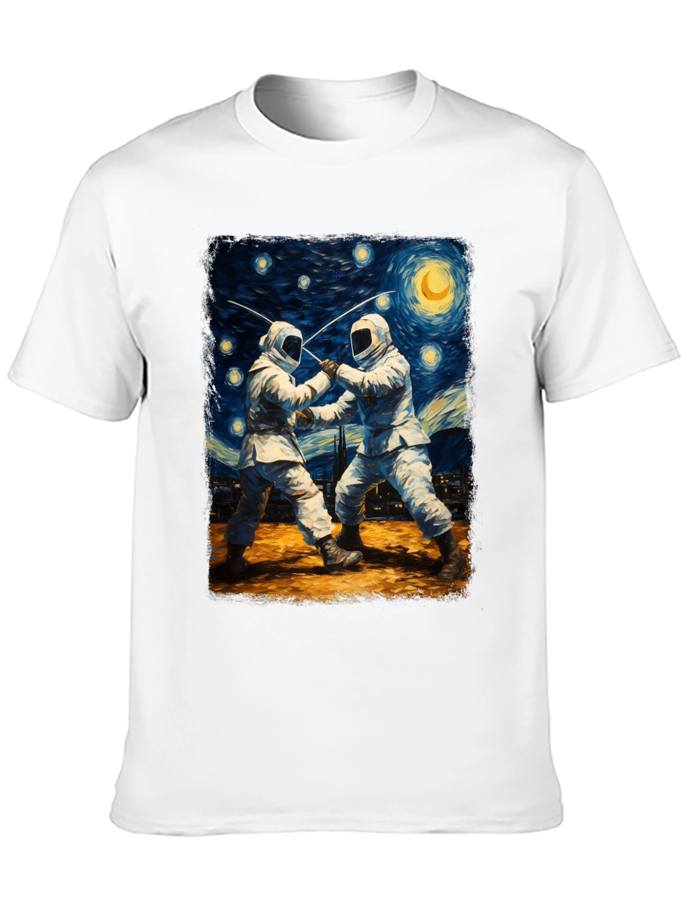 Starry Night Fencing T-Shirt Artistic Menswear