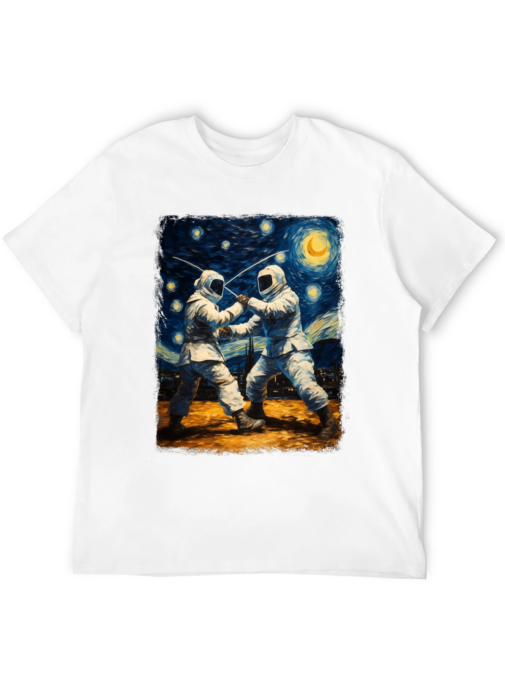Starry Night Fencing T-Shirt Artistic Menswear