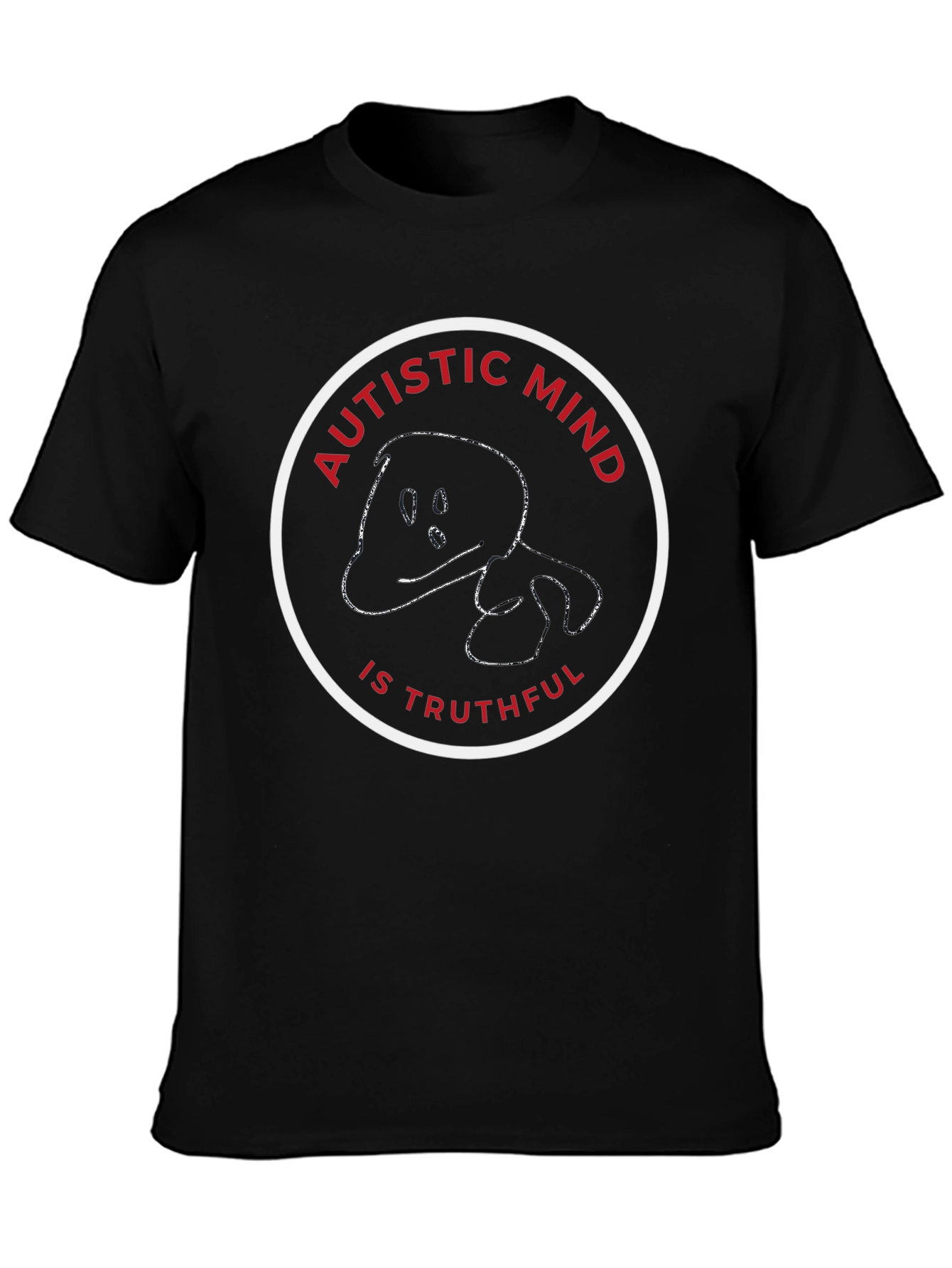 Autistic Mind Truthful Black T-Shirt