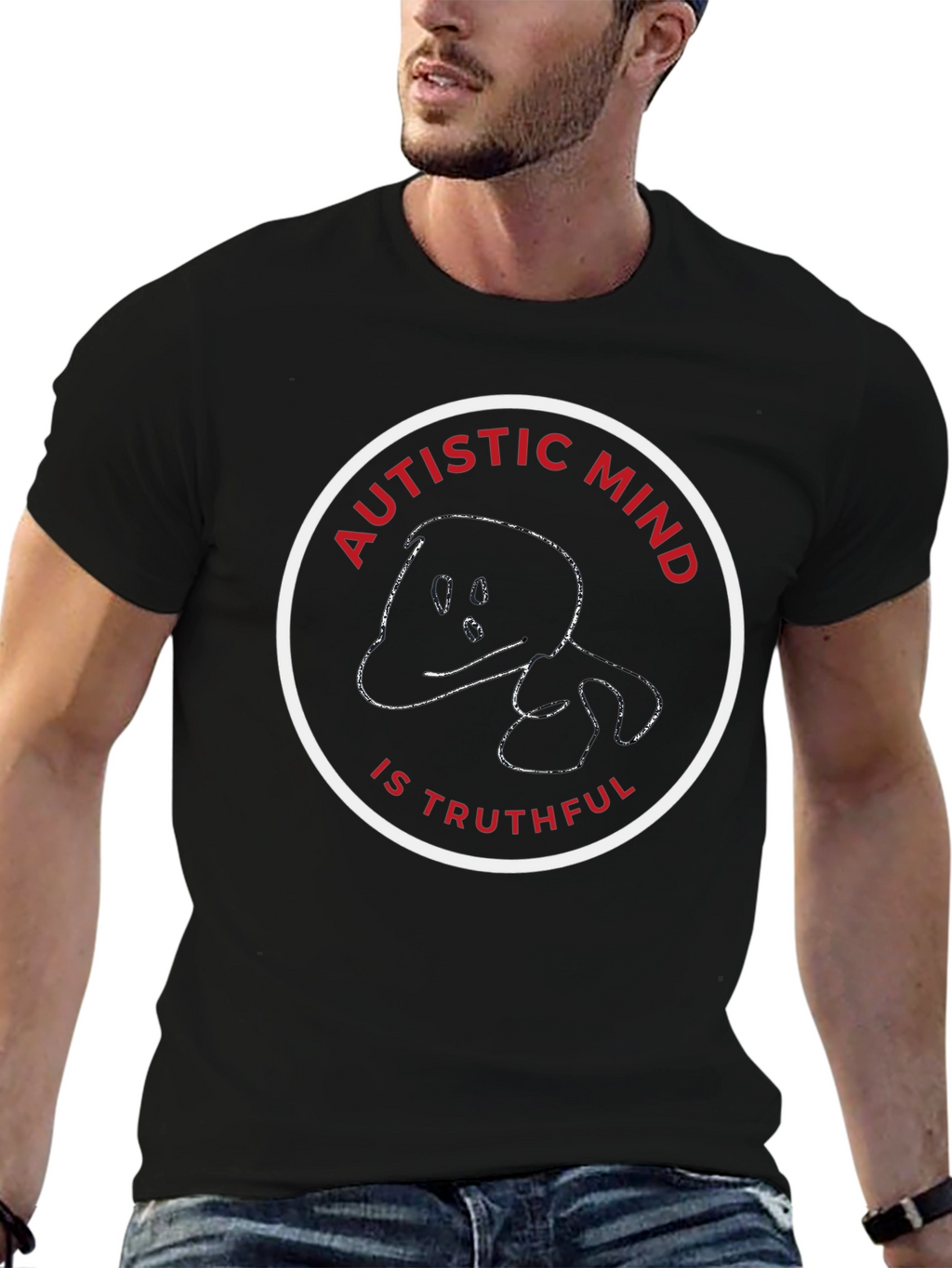 Autistic Mind Truthful Black T-Shirt