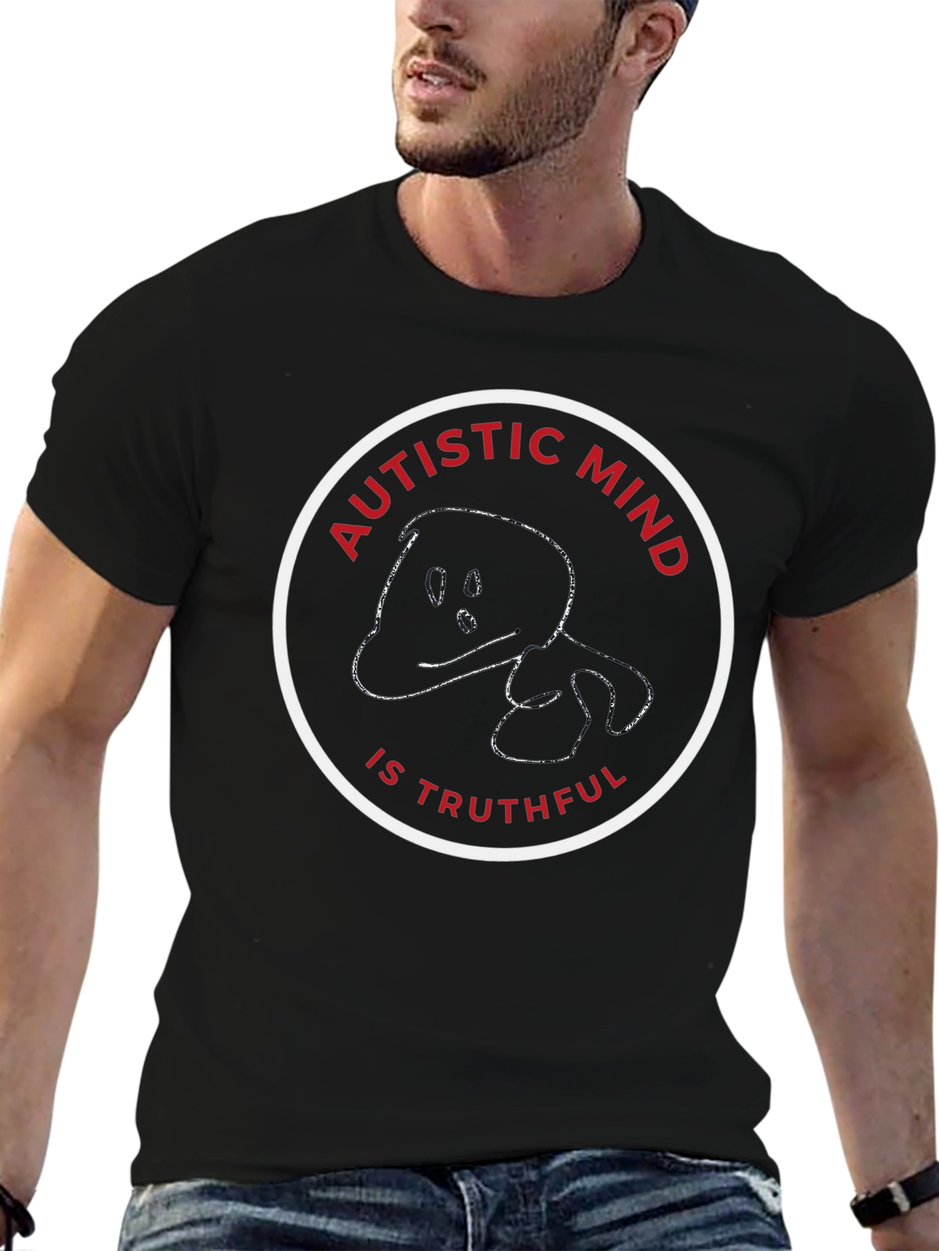 Autistic Mind Truthful Black T-Shirt