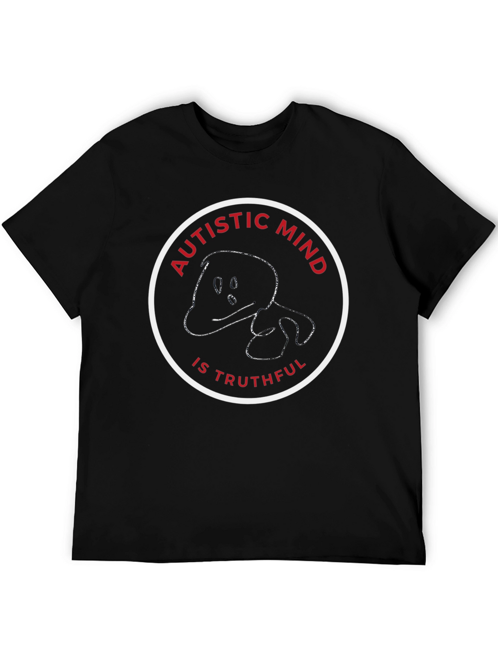 Autistic Mind Truthful Black T-Shirt