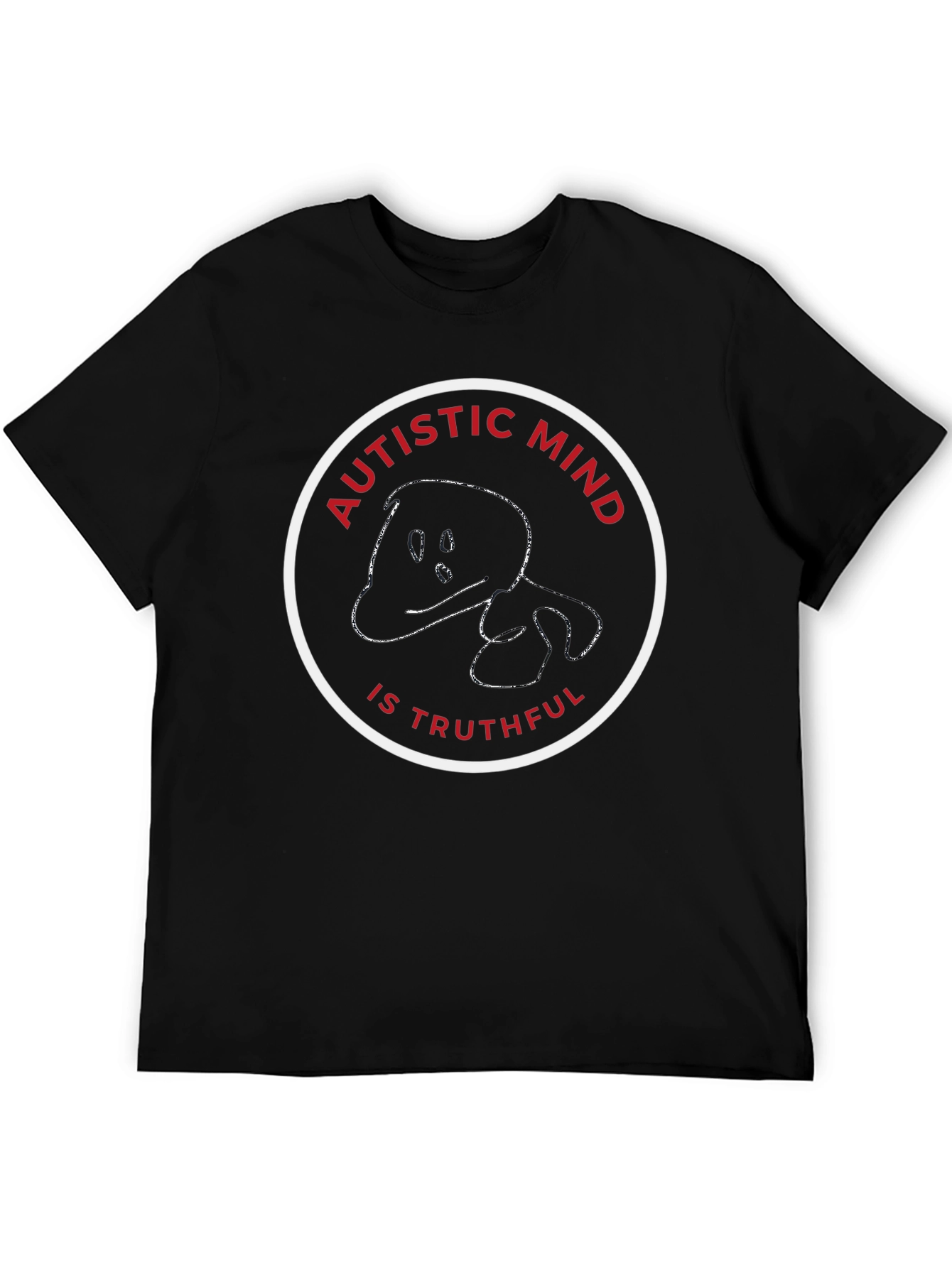 Autistic Mind Truthful Black T-Shirt