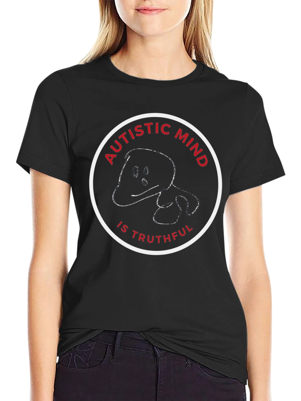 Autistic Mind Truthful Black T-Shirt