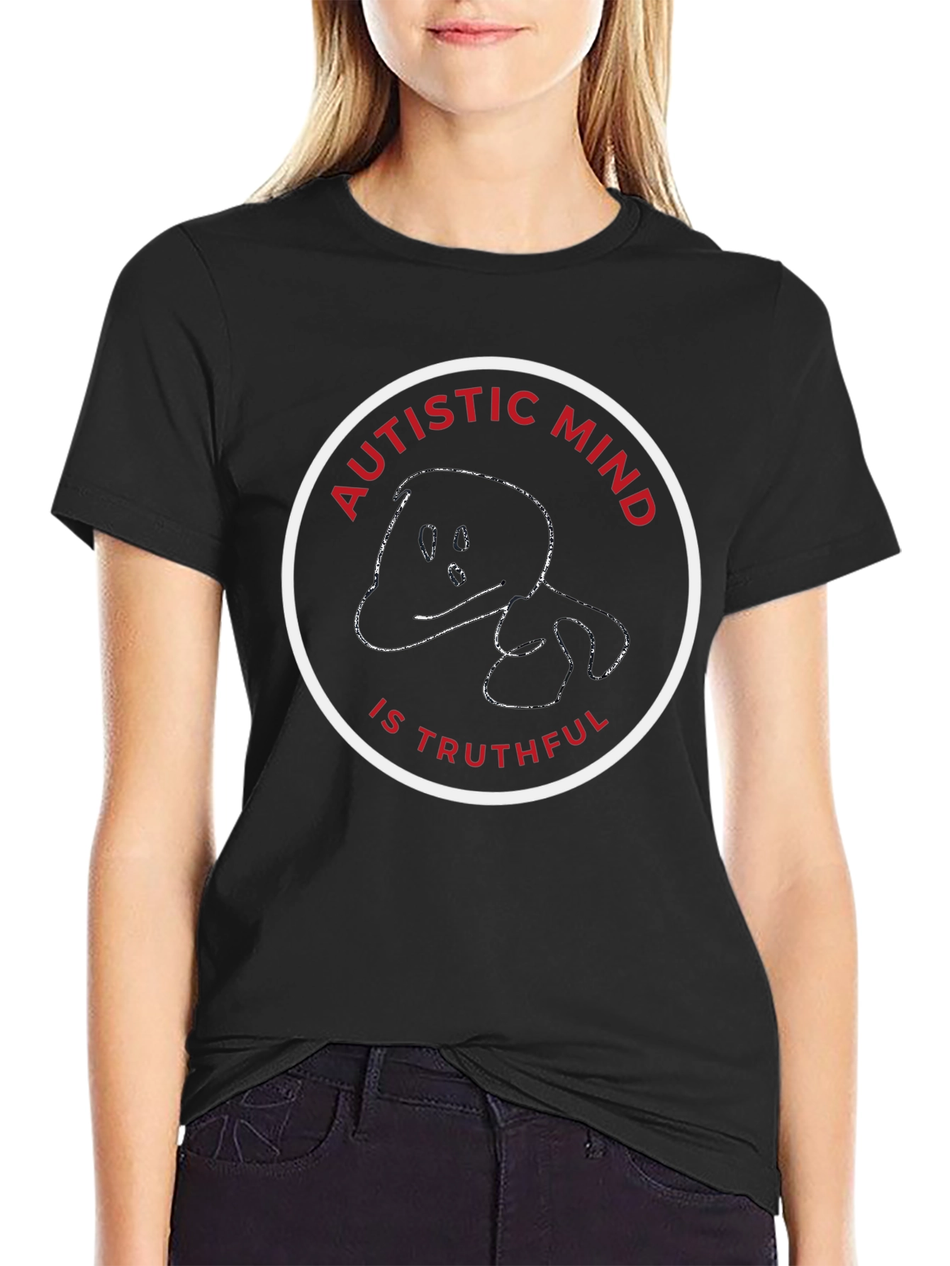 Autistic Mind Truthful Black T-Shirt