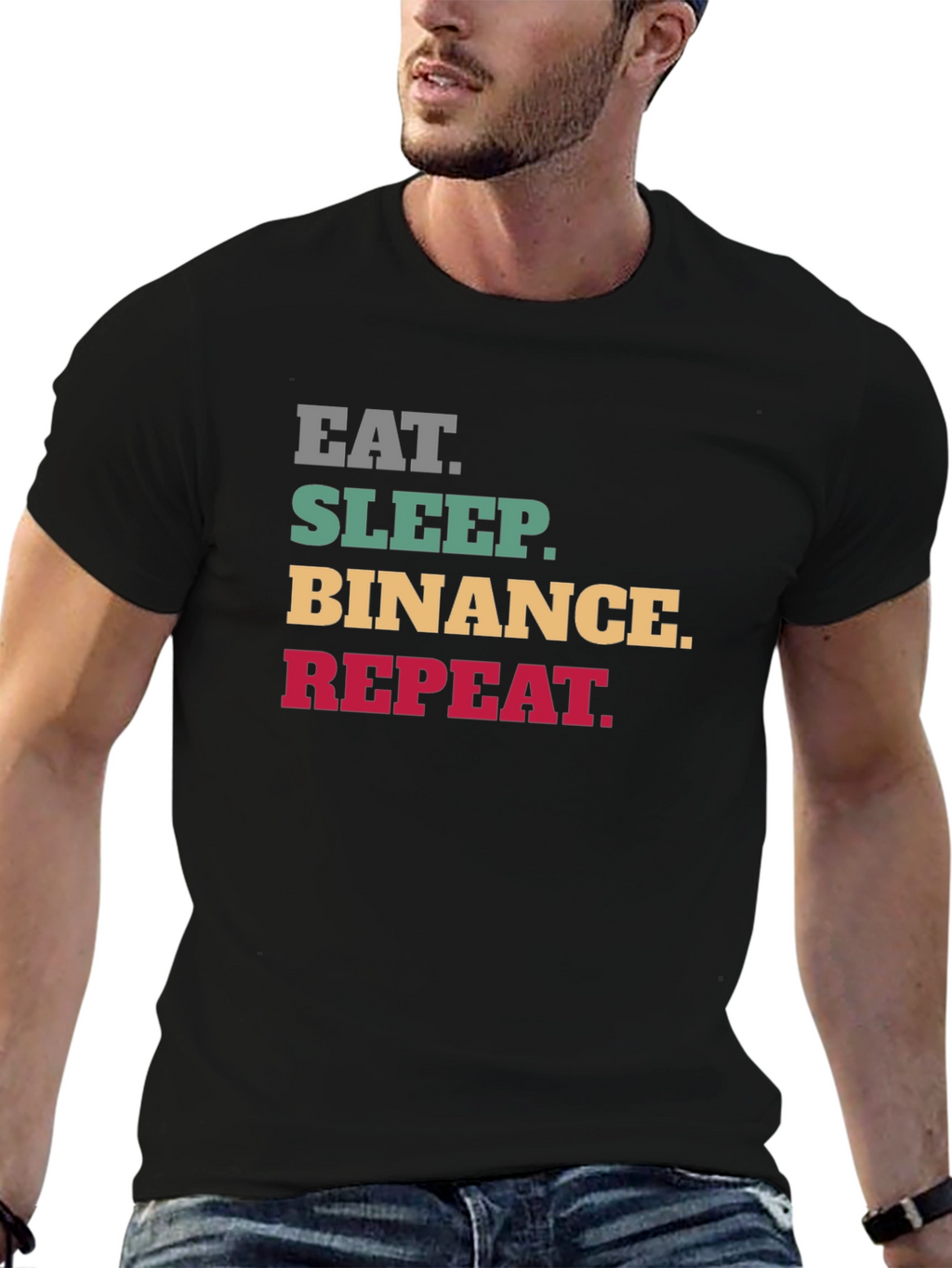 Eat Sleep Binance Repeat - Crypto T-Shirt