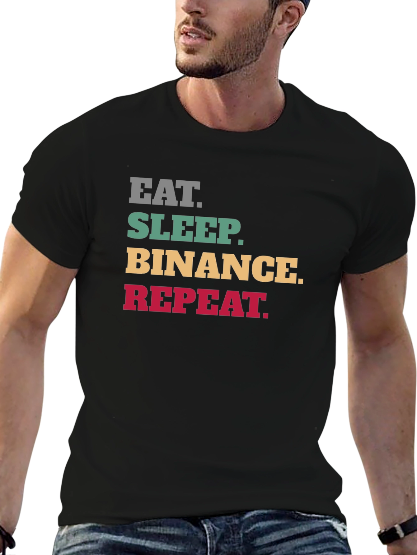Eat Sleep Binance Repeat - Crypto T-Shirt