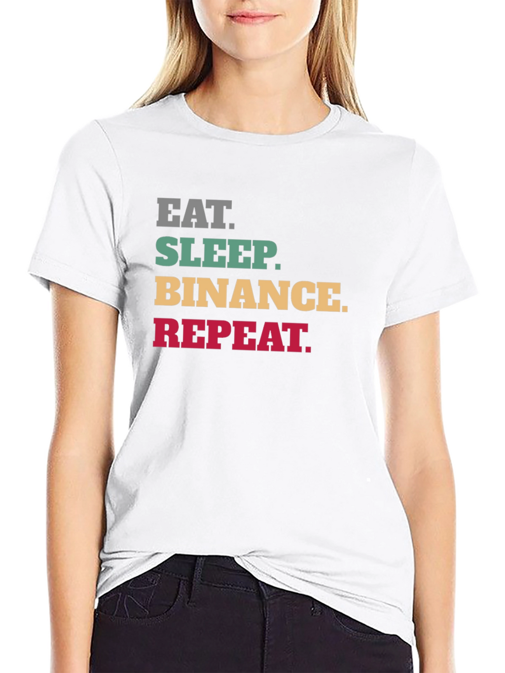 Eat Sleep Binance Repeat - Crypto T-Shirt