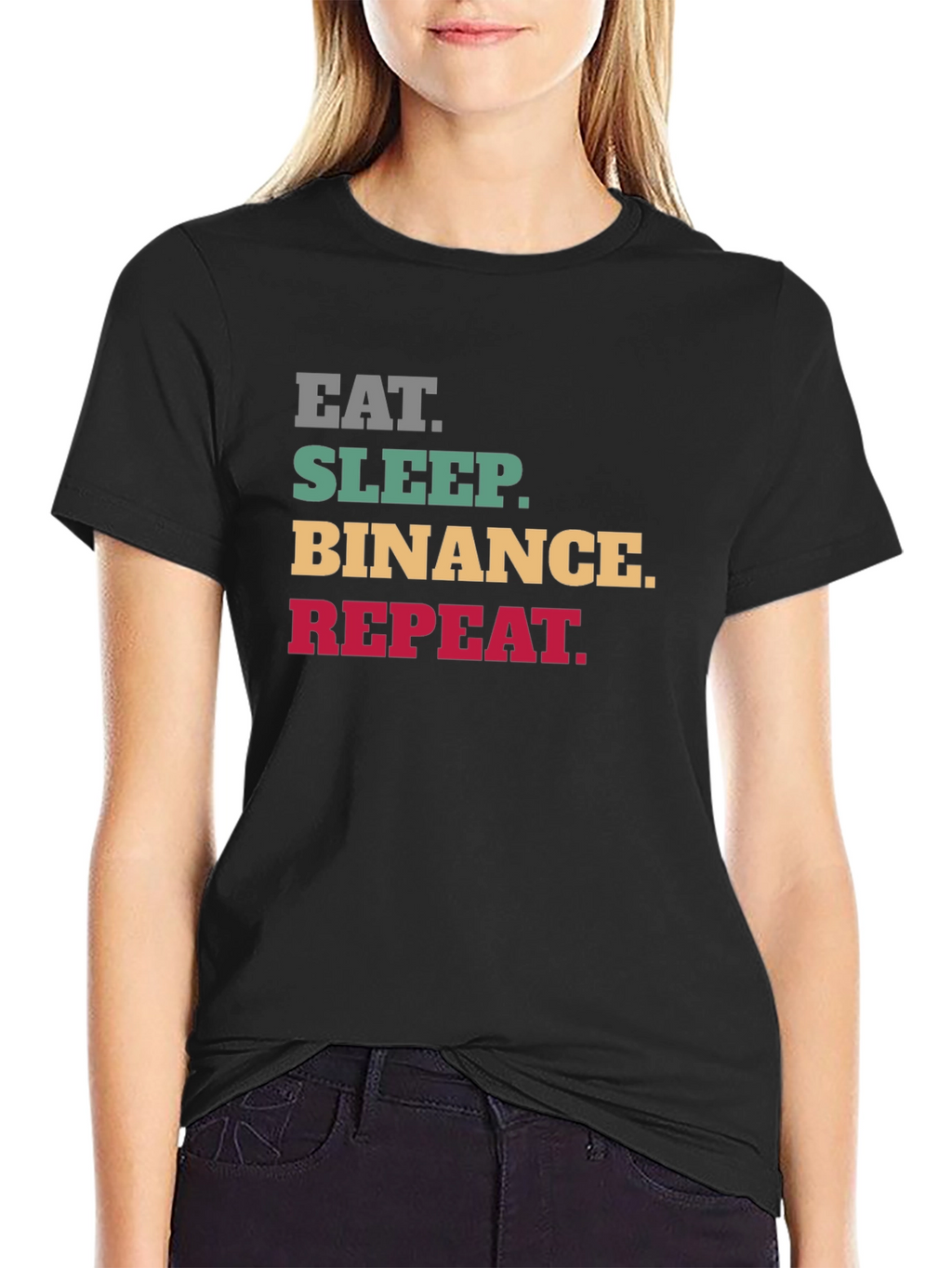 Eat Sleep Binance Repeat - Crypto T-Shirt