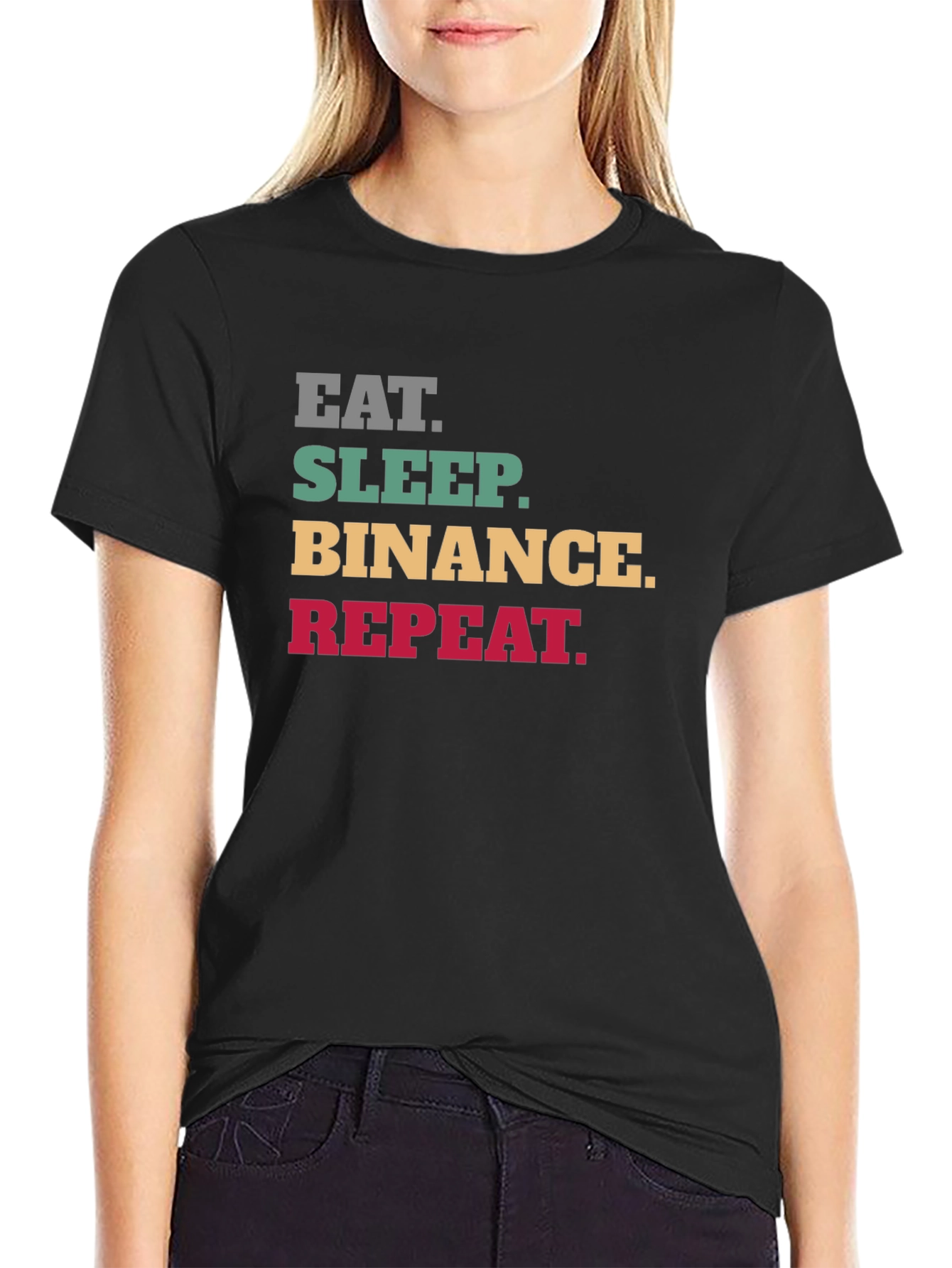 Eat Sleep Binance Repeat - Crypto T-Shirt