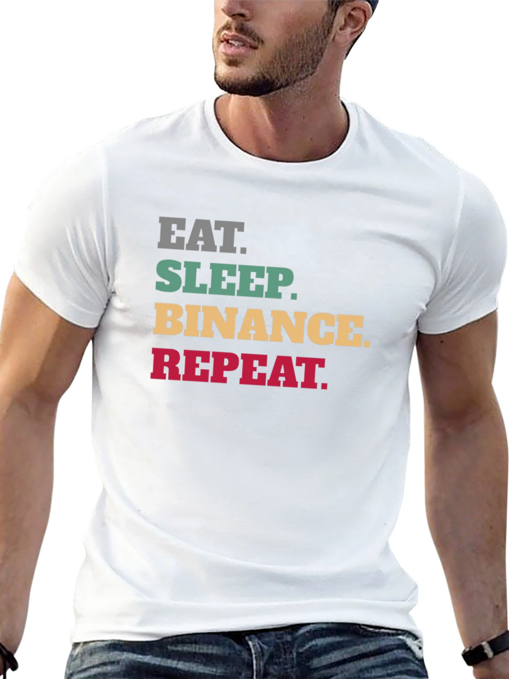 Eat Sleep Binance Repeat - Crypto T-Shirt