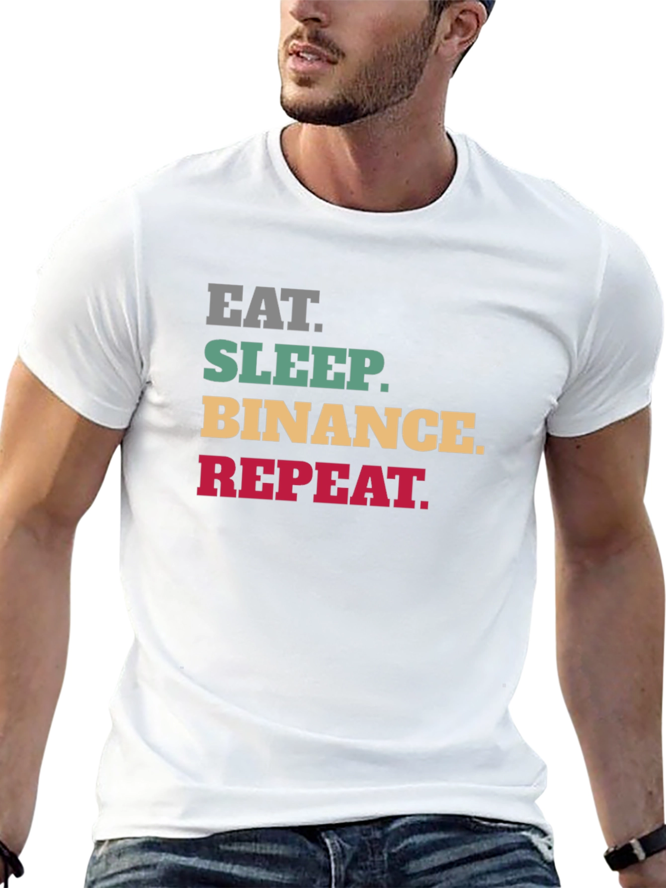 Eat Sleep Binance Repeat - Crypto T-Shirt