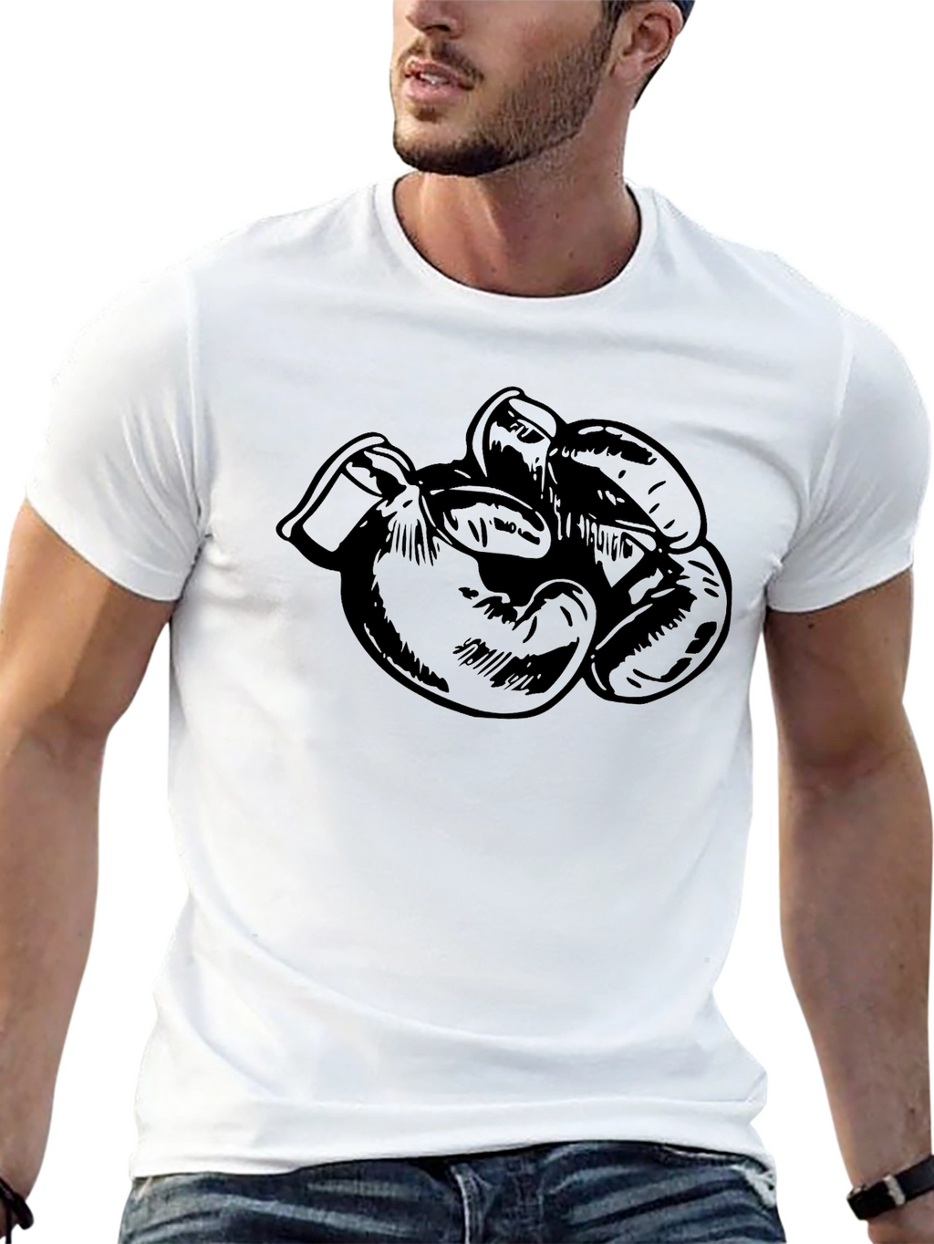 Boxing Gloves Graphic Tee - Classic Style
