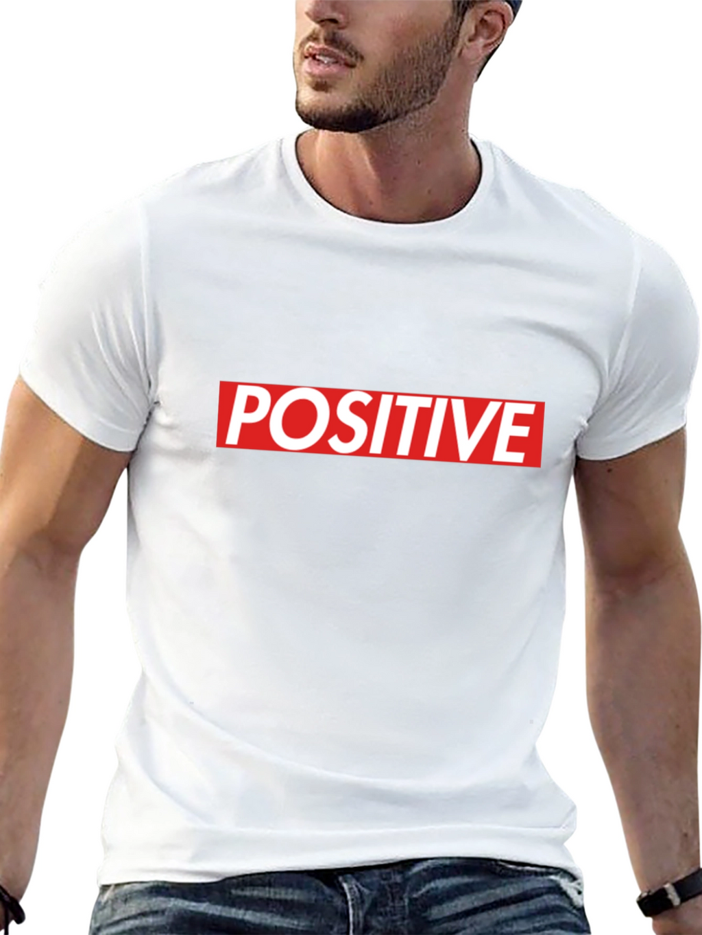Positive Statement Black Graphic Tee Shirt