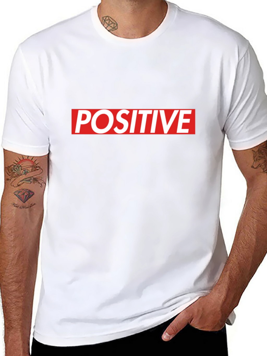 Positive Statement Black Graphic Tee Shirt