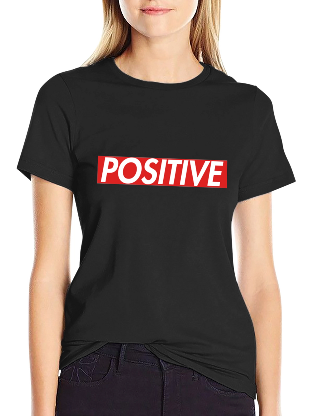 Positive Statement Black Graphic Tee Shirt