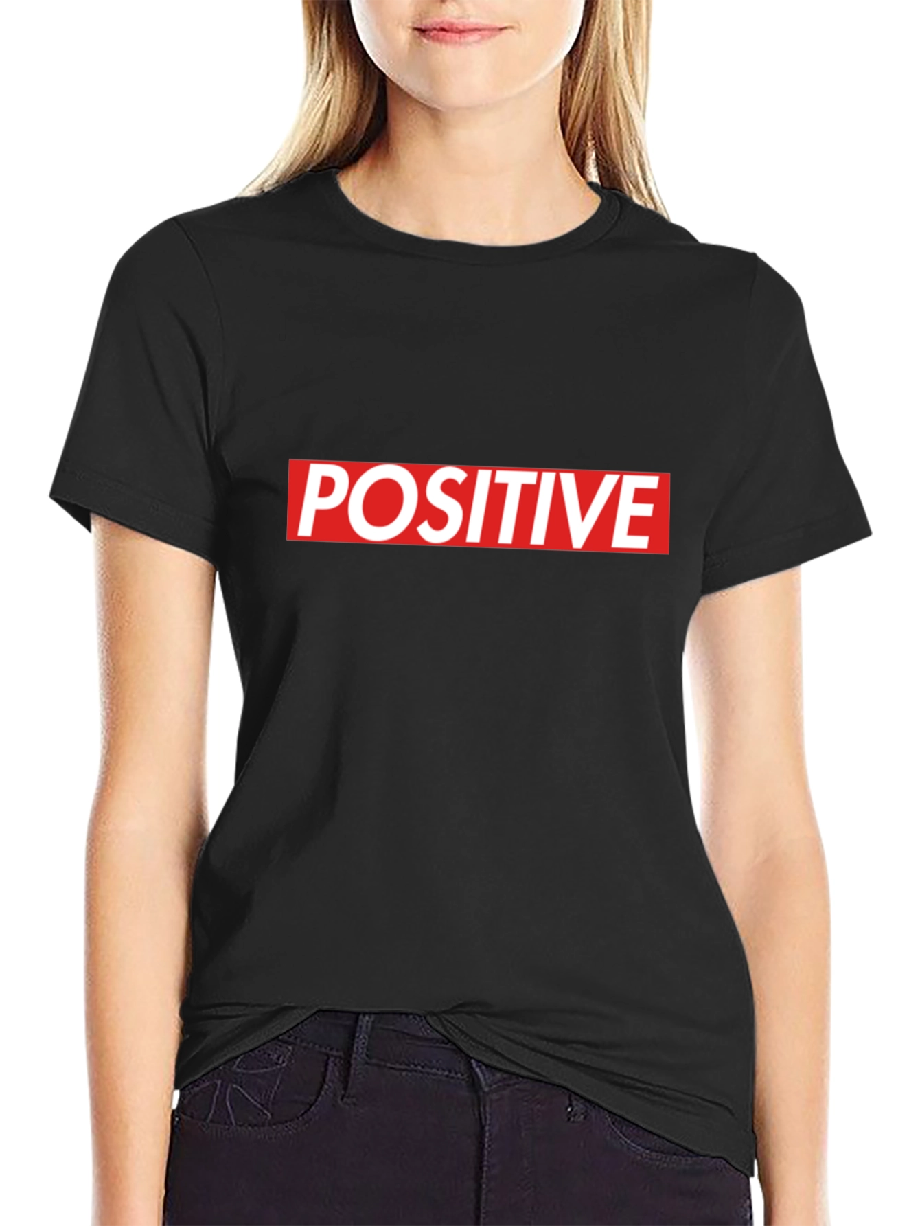 Positive Statement Black Graphic Tee Shirt