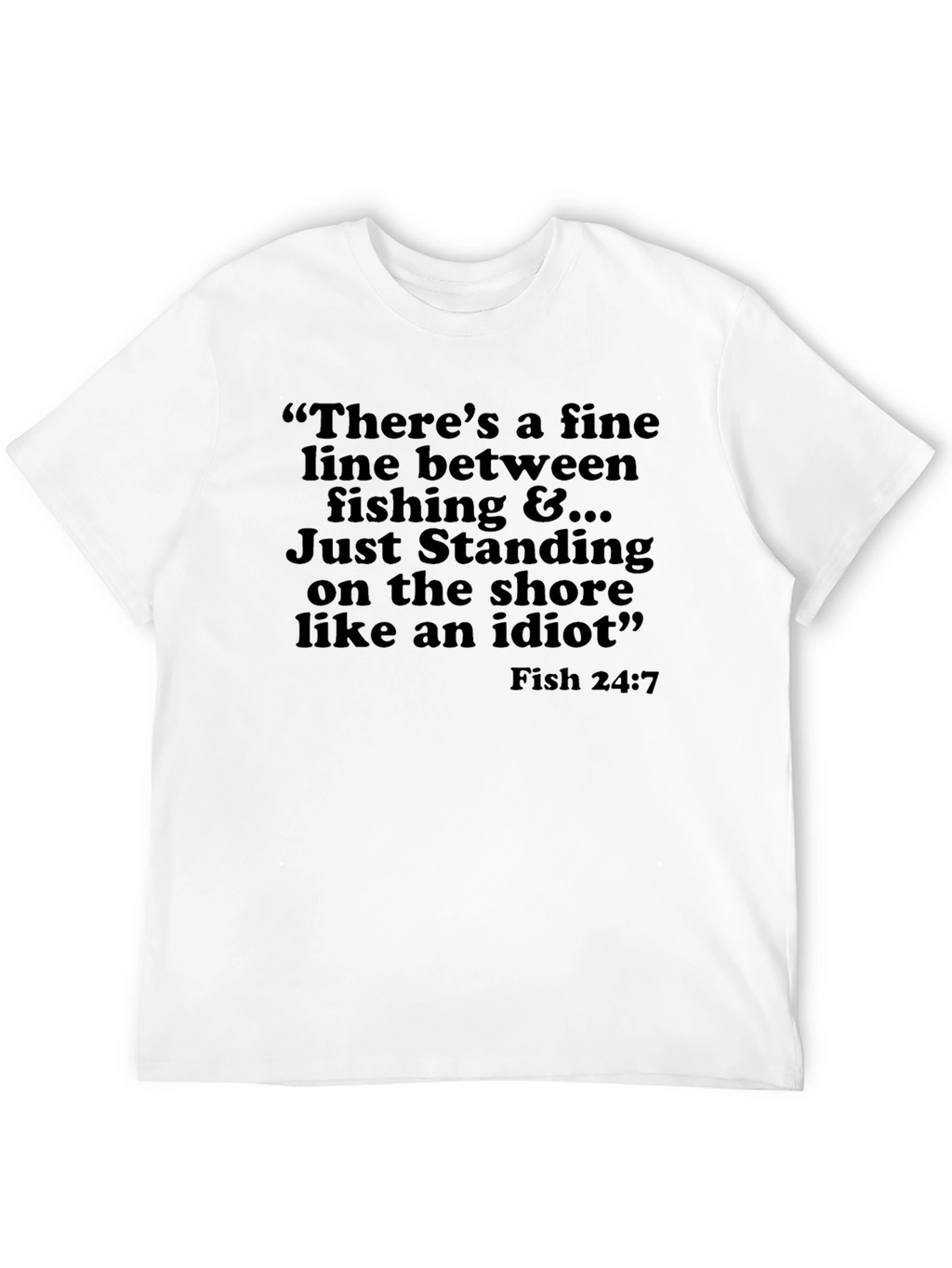 Funny Fishing Graphic T-Shirt - Shore Idiot