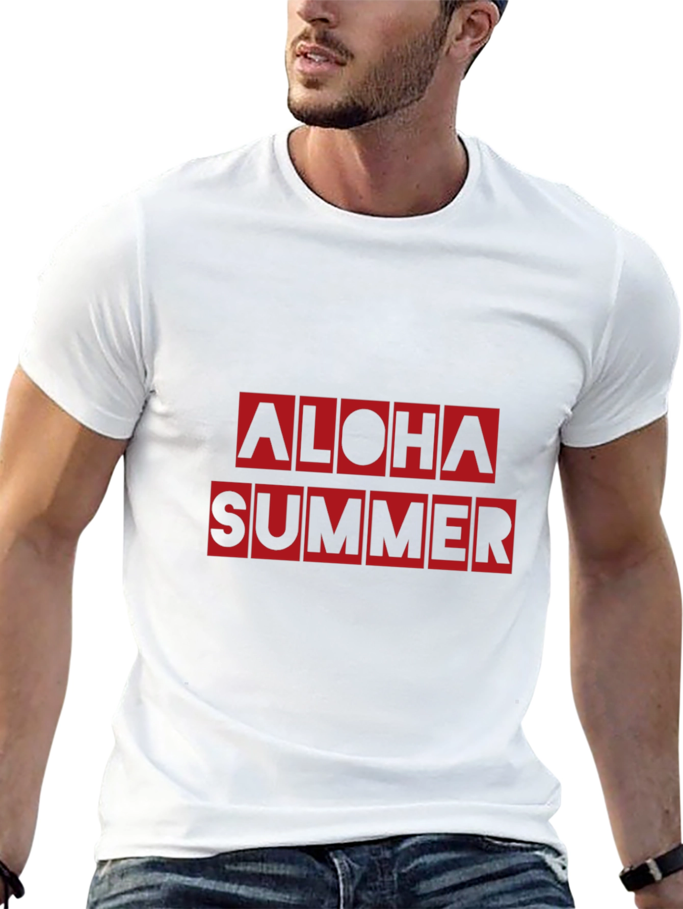 Aloha Summer Graphic Tee - Black Casual T-Shirt