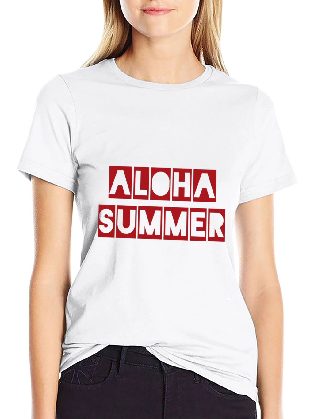 Aloha Summer Graphic Tee - Black Casual T-Shirt