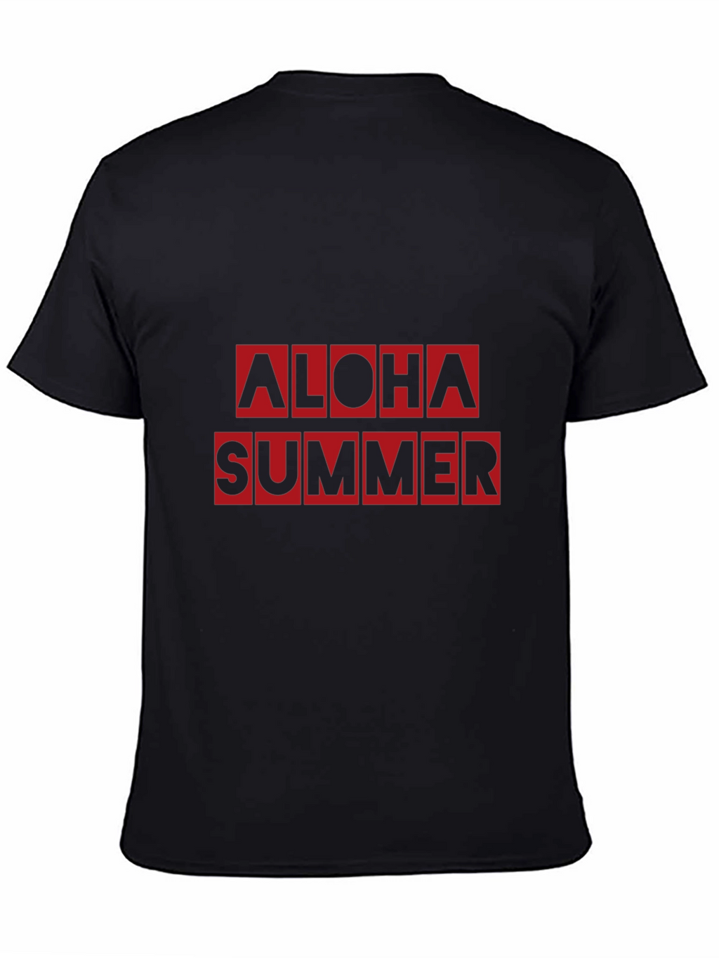 Aloha Summer Graphic Tee - Black Casual T-Shirt