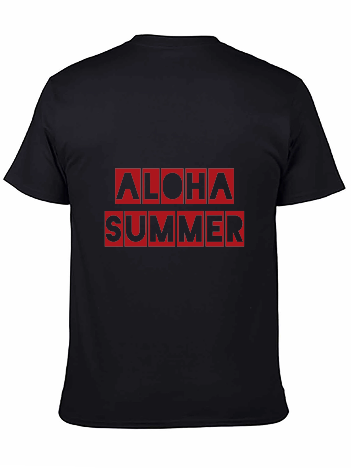Aloha Summer Graphic Tee - Black Casual T-Shirt