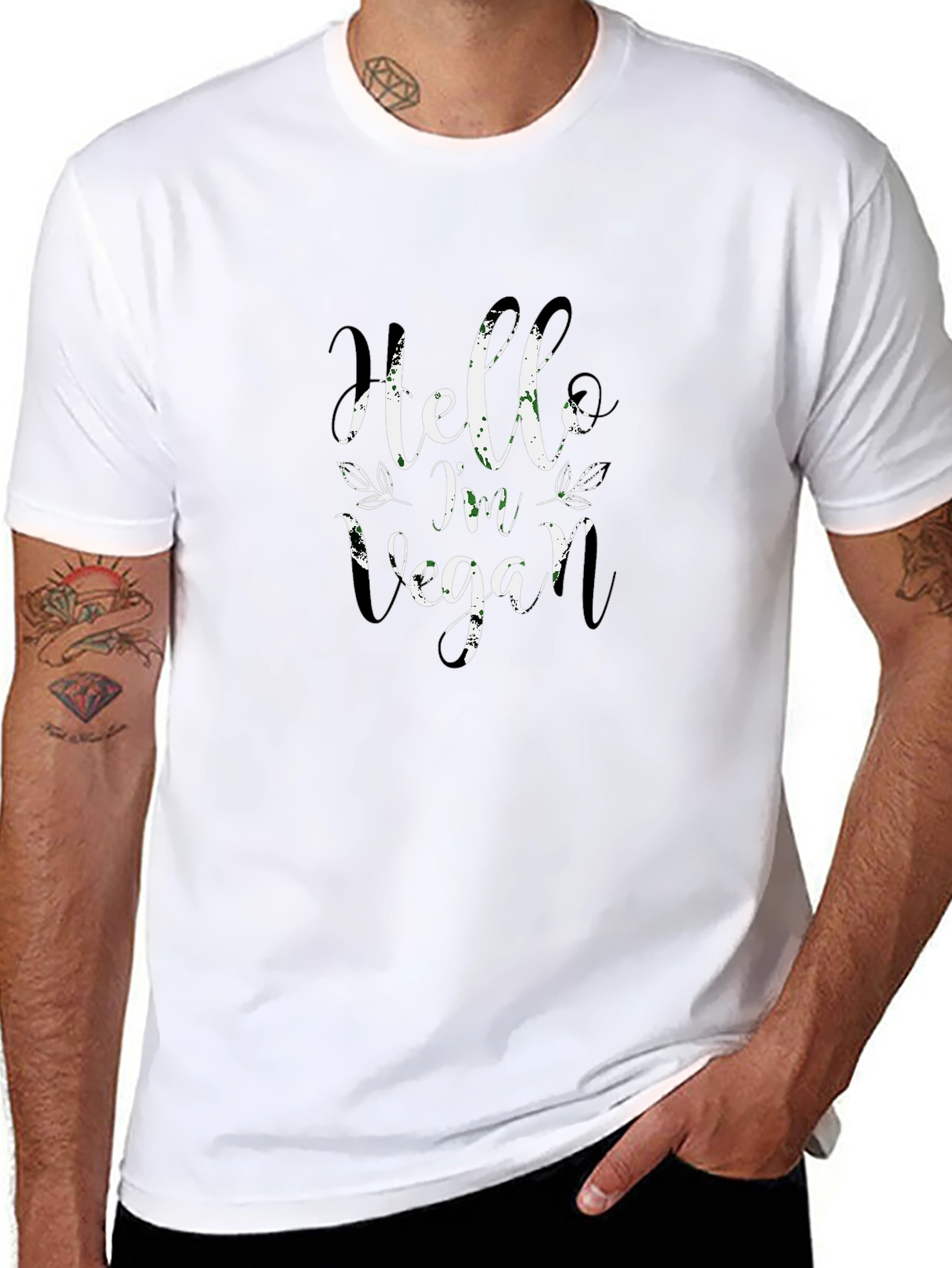 Hello Im Vegan T-Shirt - Stylish Vegan Apparel