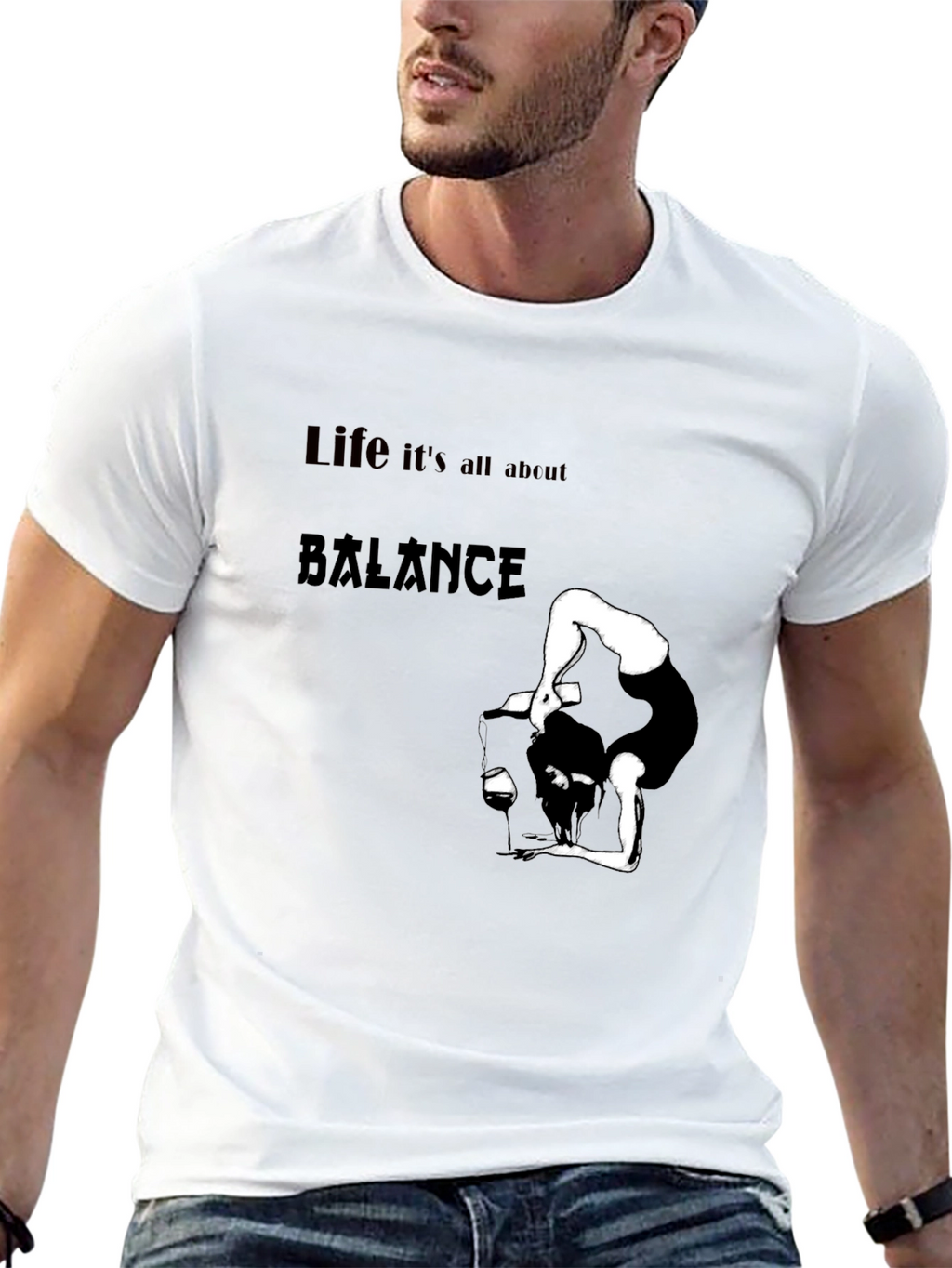 Balance Life Black Graphic Tee