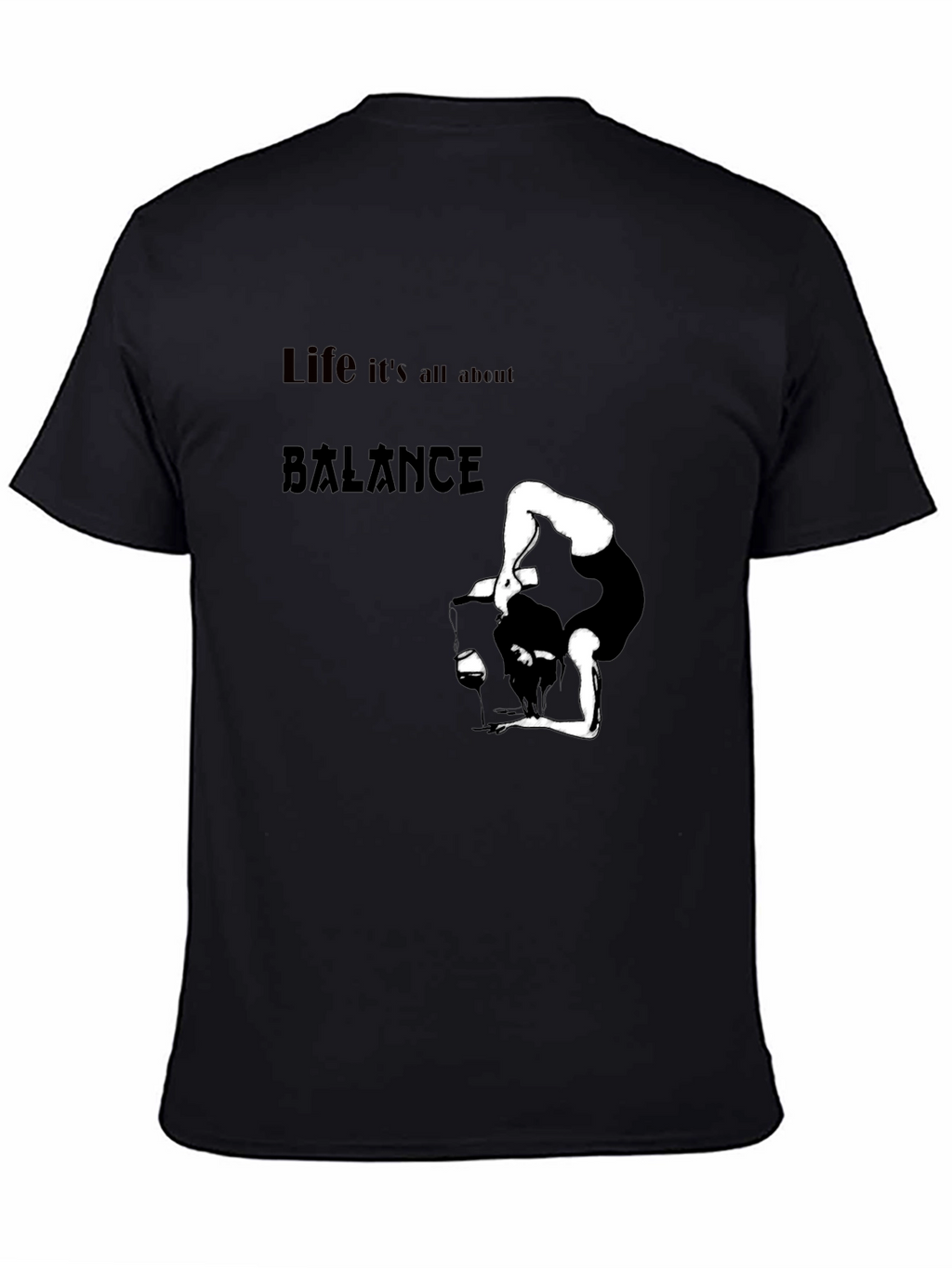 Balance Life Black Graphic Tee