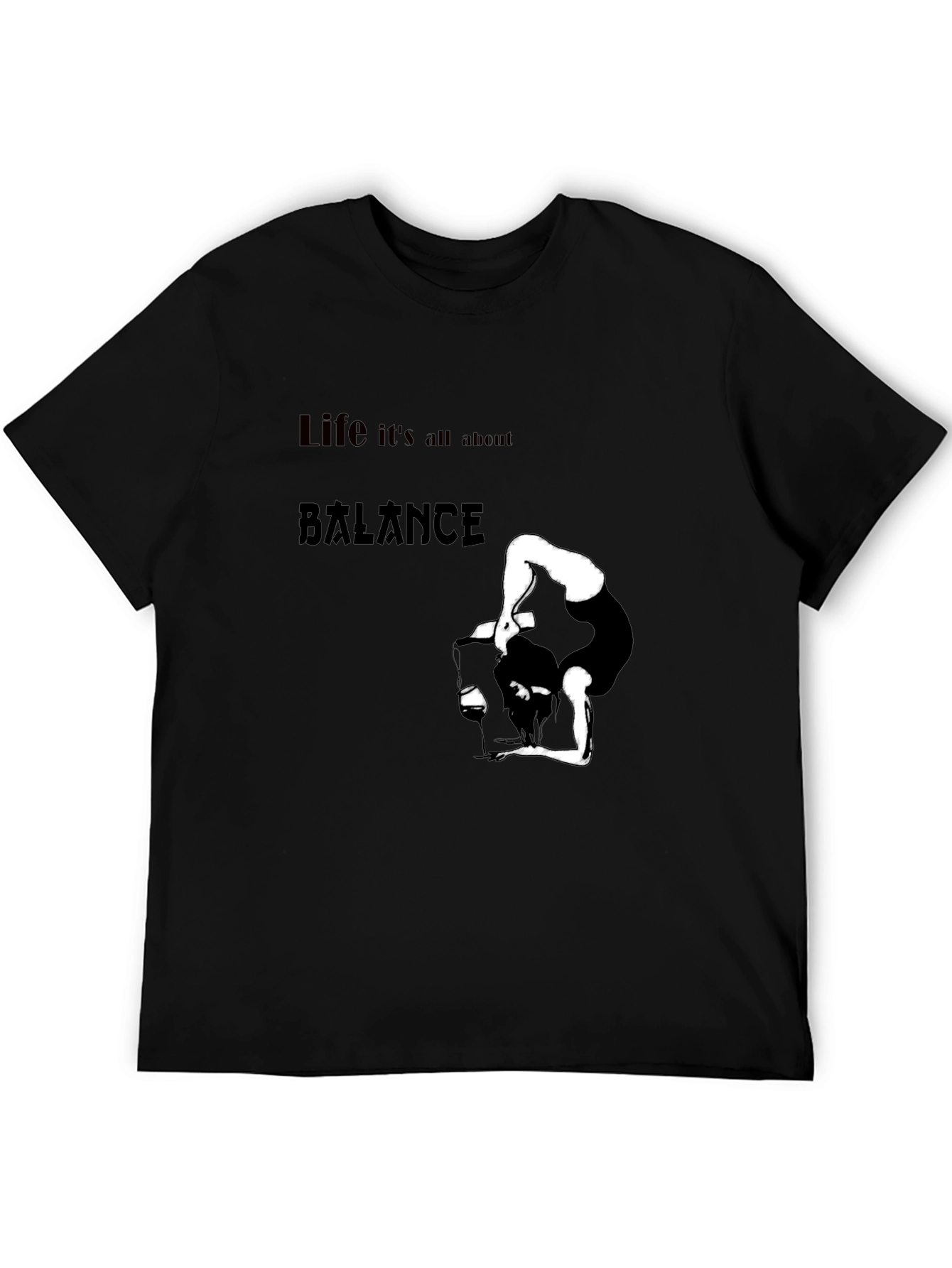 Balance Life Black Graphic Tee