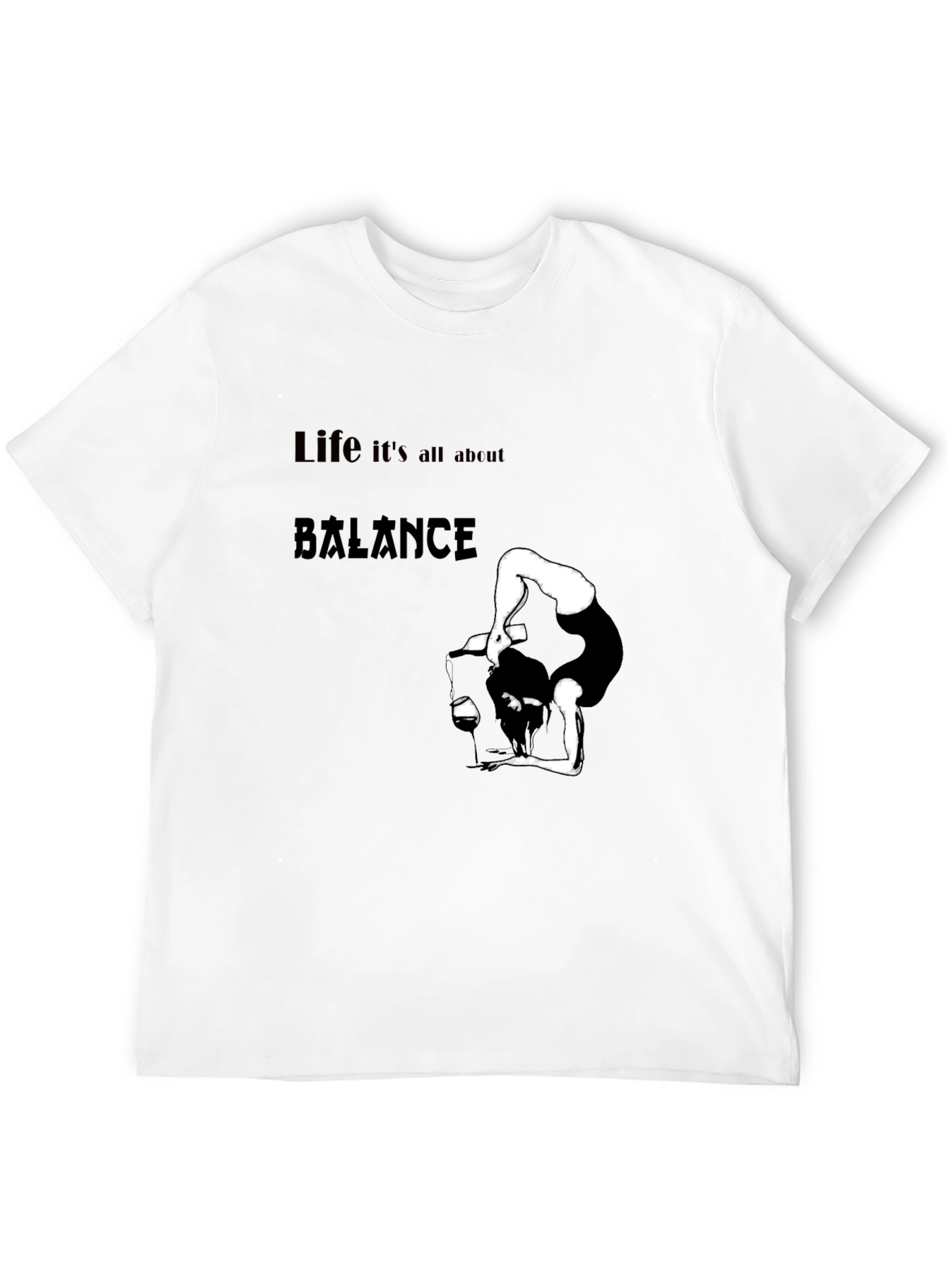 Balance Life Black Graphic Tee