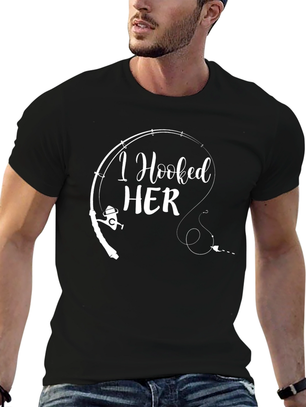 I Hooked Her Funny Fishing T-Shirt