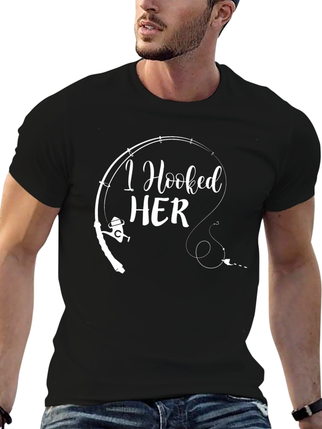 I Hooked Her Funny Fishing T-Shirt