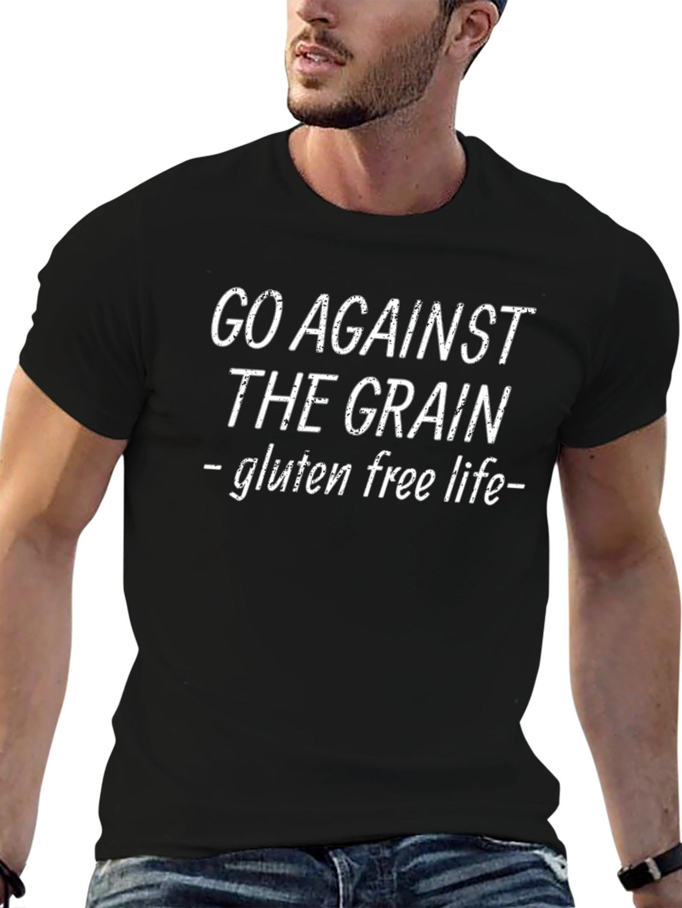 Go Against the Grain Gluten Free Life Black T-Shirt