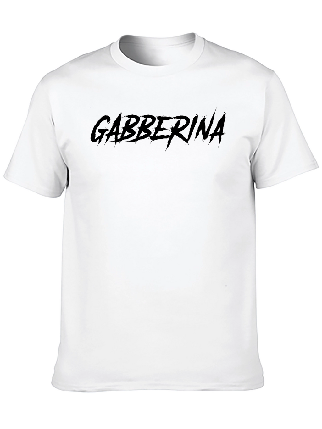 Gabberina Black Graphic Tee - Edgy Streetwear