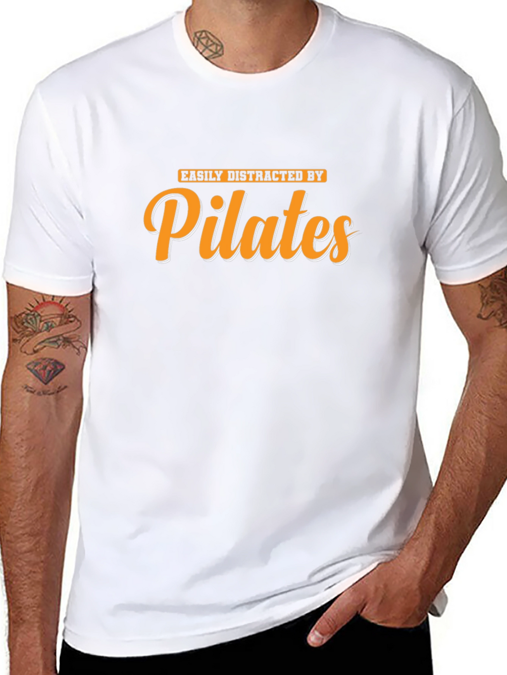 Easily Distracted By Pilates Black T-Shirt