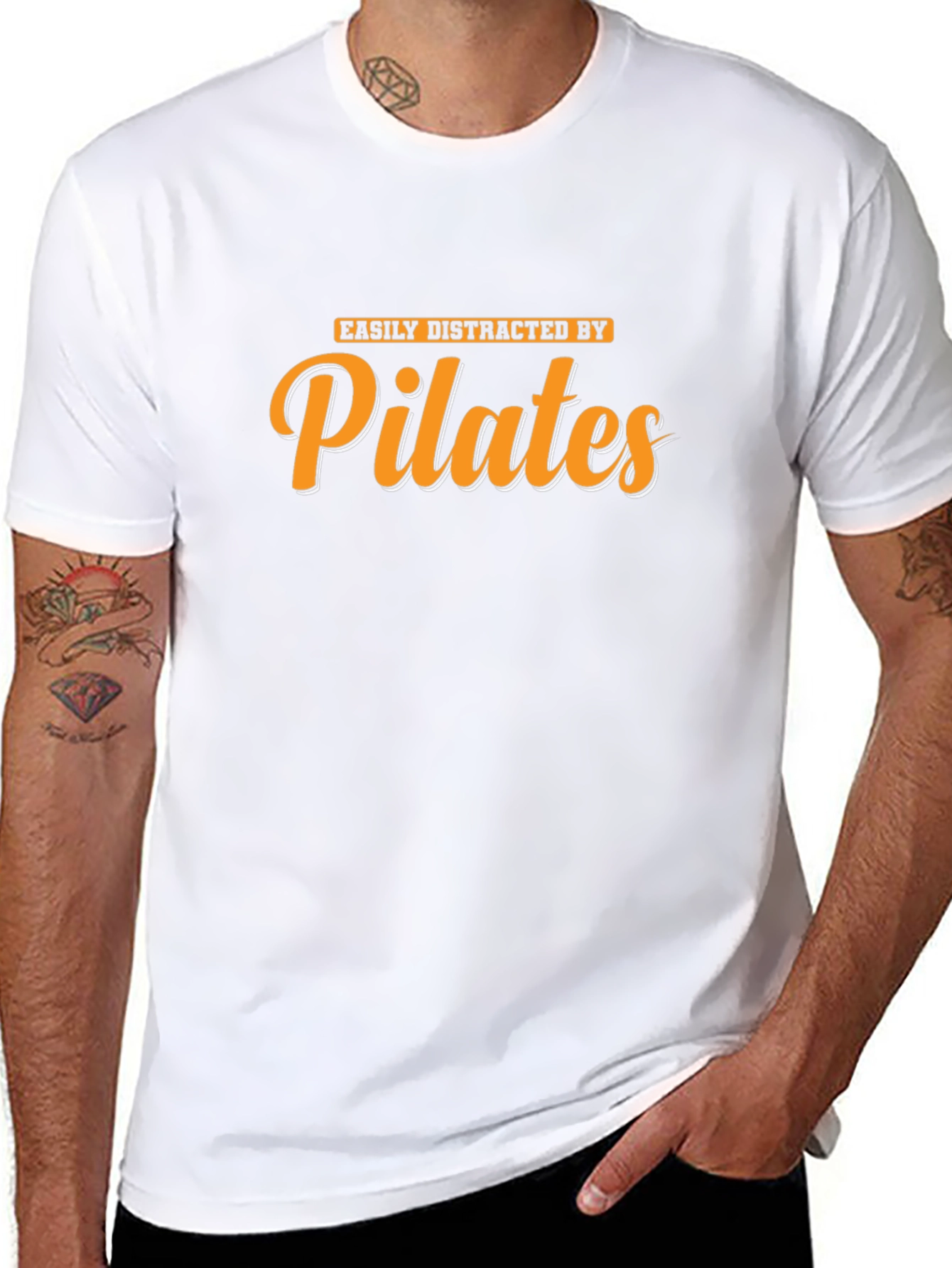 Easily Distracted By Pilates Black T-Shirt