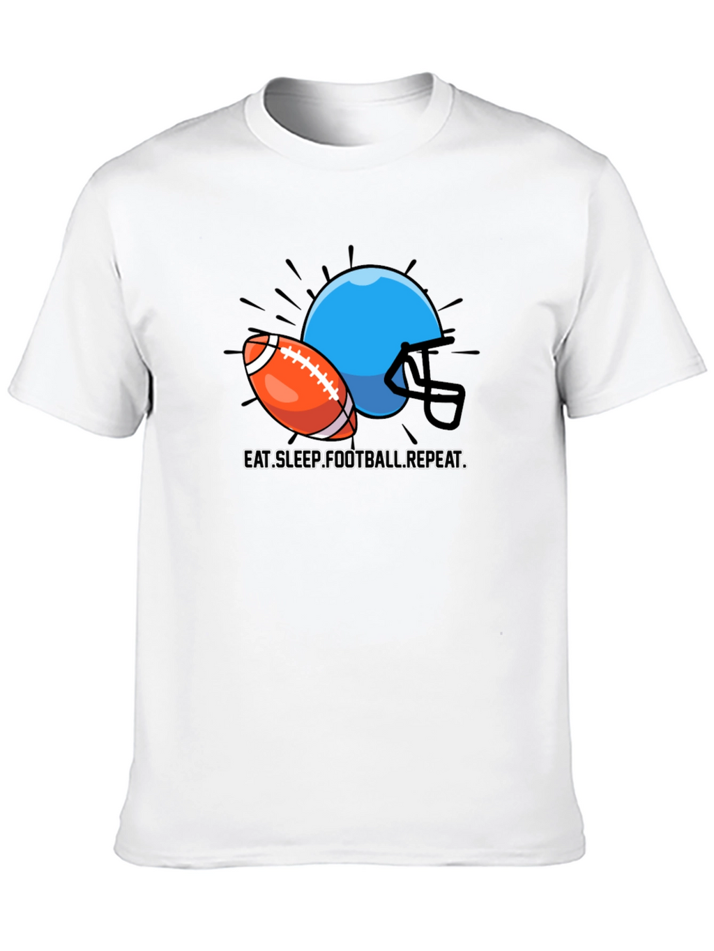 Eat Sleep Football Repeat Graphic T-Shirt