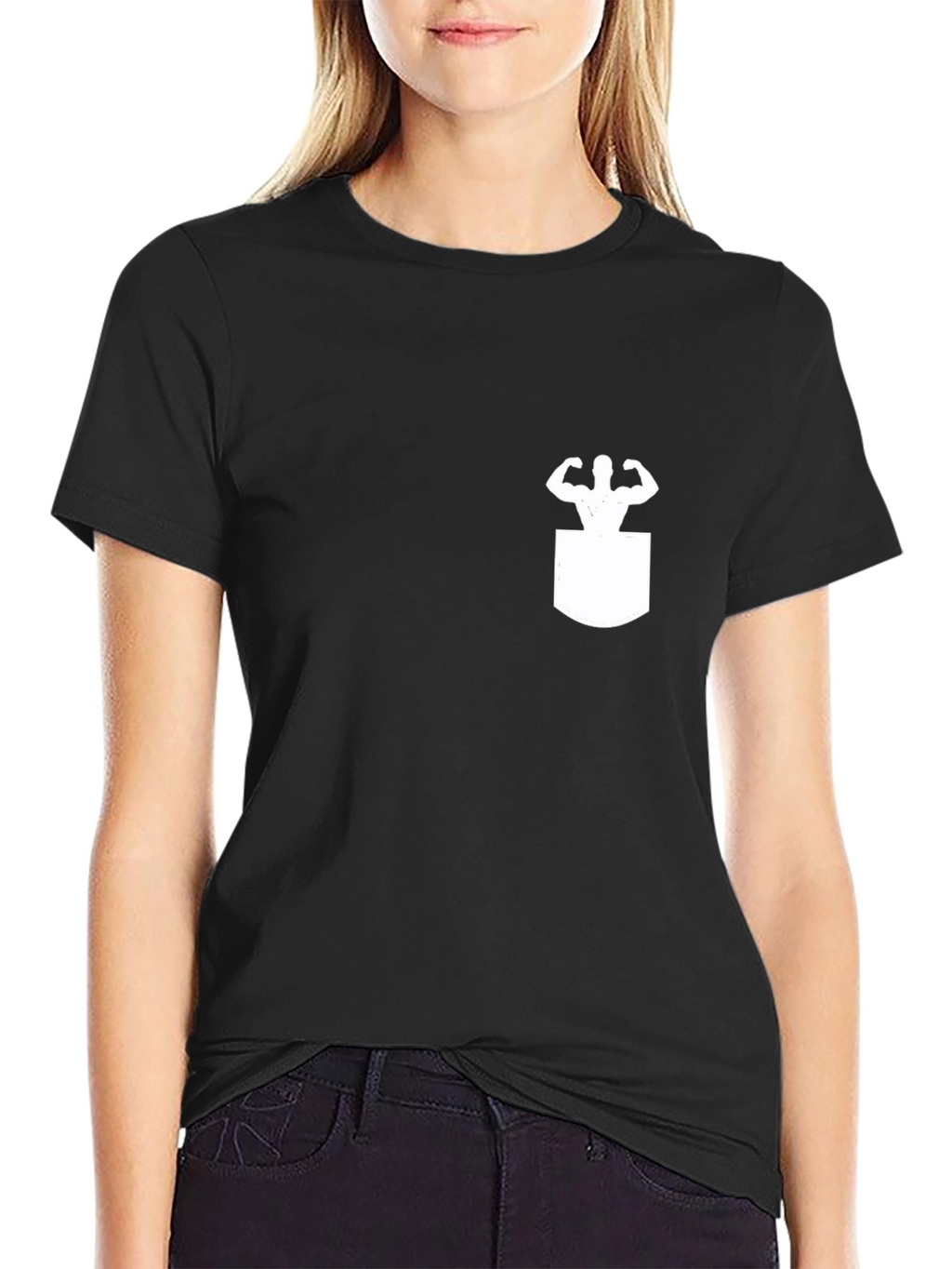 Muscle Man Pocket Tee - Gym Humor T-Shirt