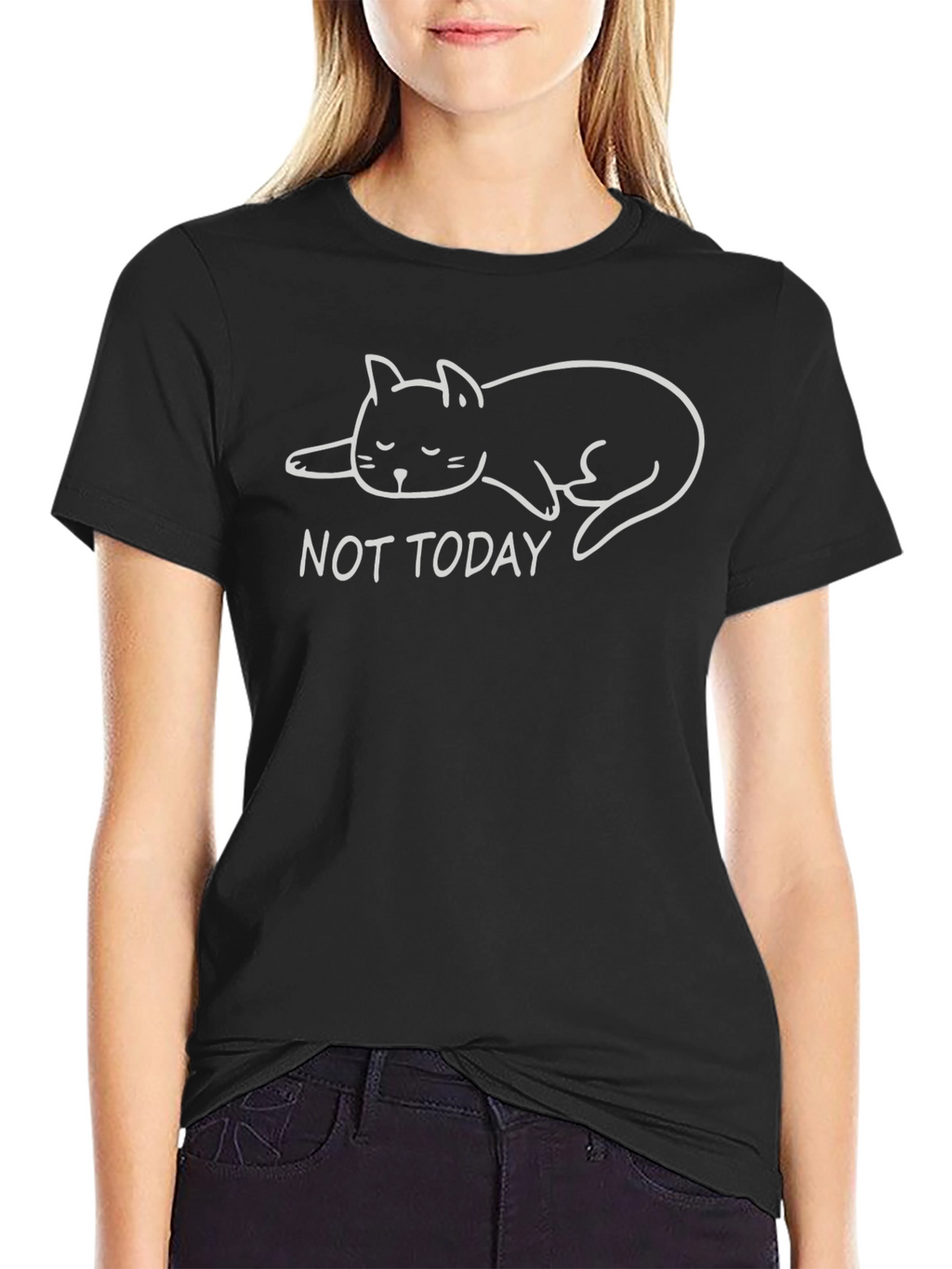 Lazy Cat T-Shirt - Not Today Graphic Tee