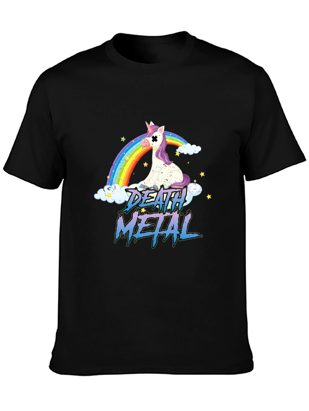 Death Metal Unicorn Rainbow T-Shirt