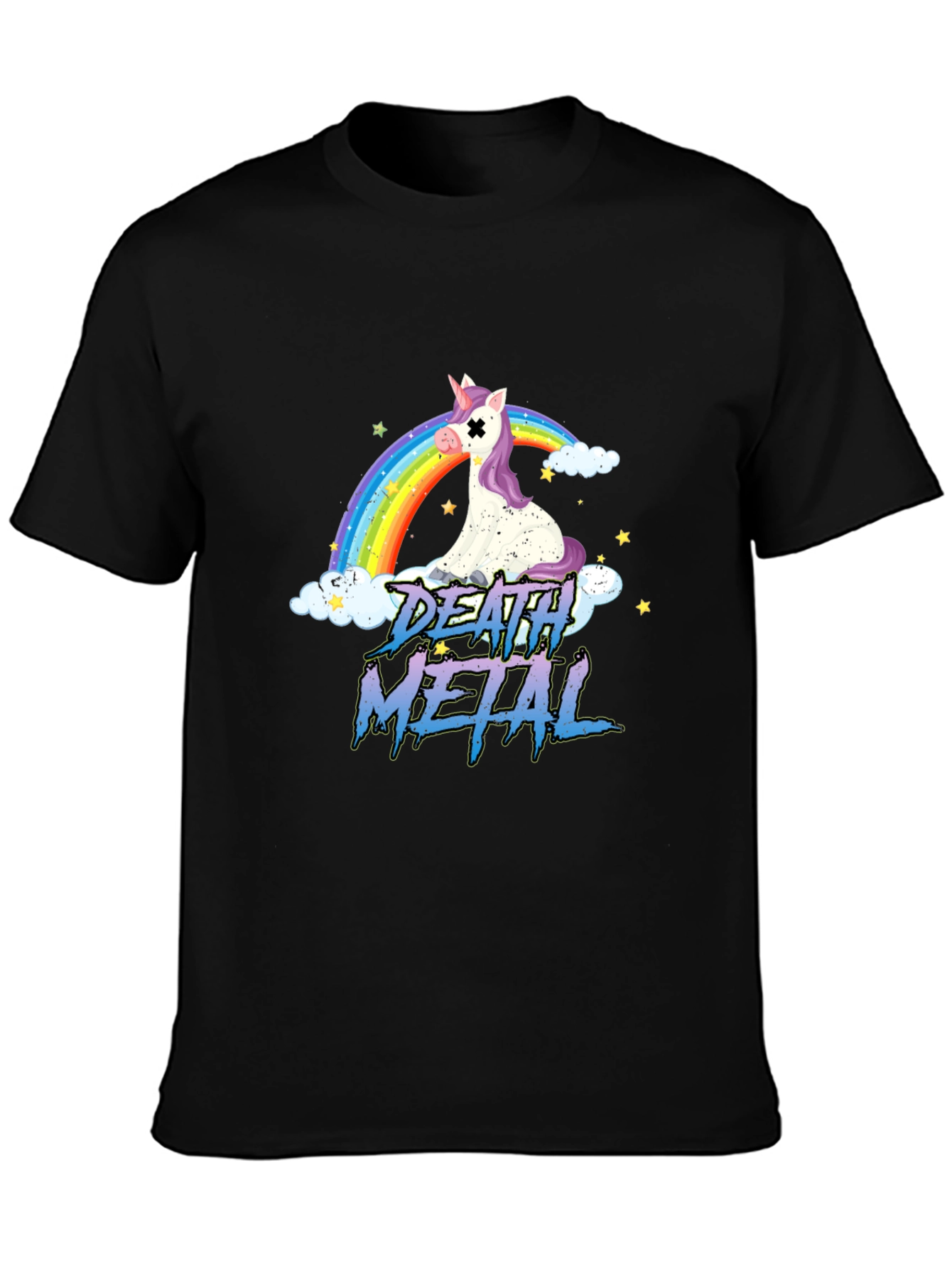 Death Metal Unicorn Rainbow T-Shirt